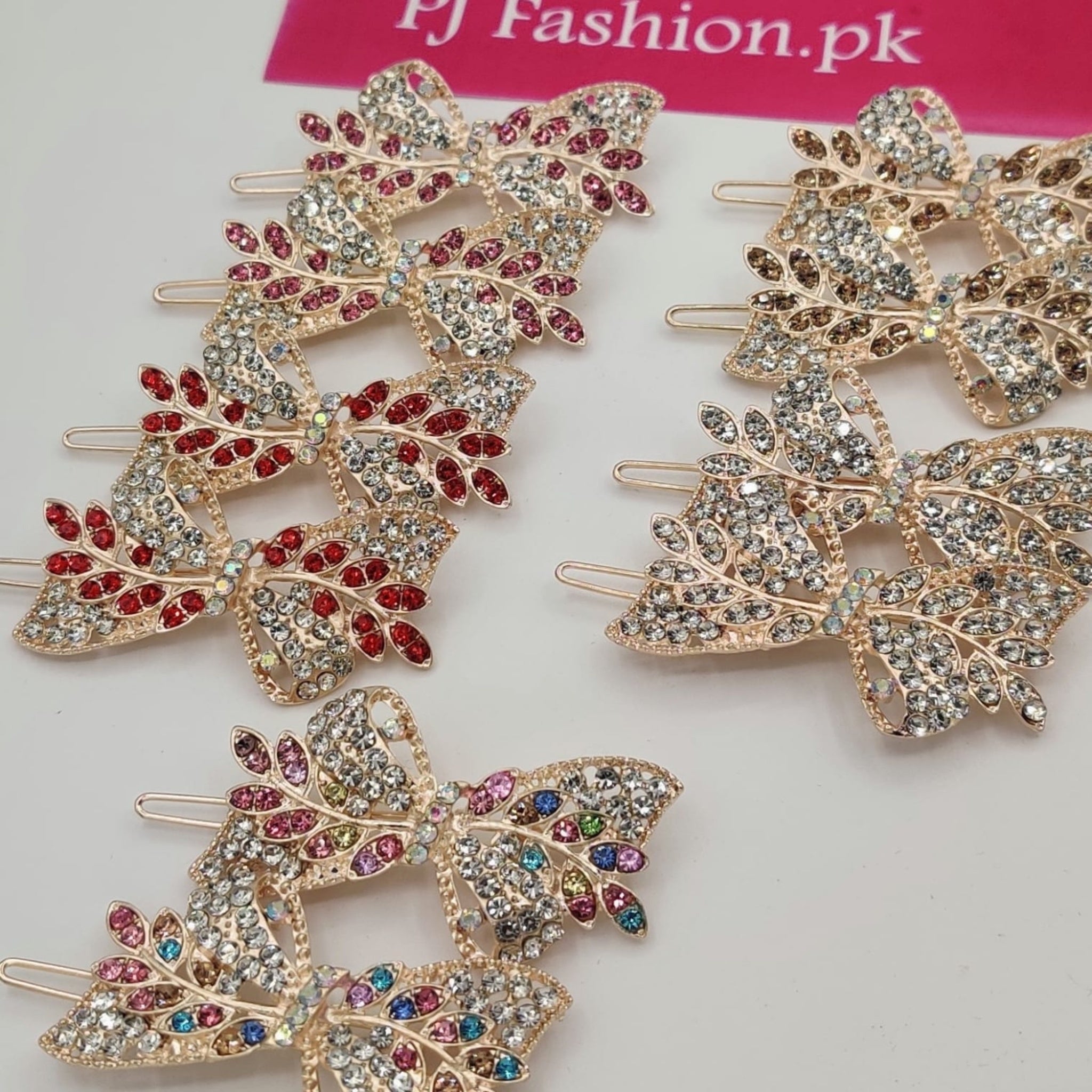 Colored Zircon Hair Clips (FSH21)