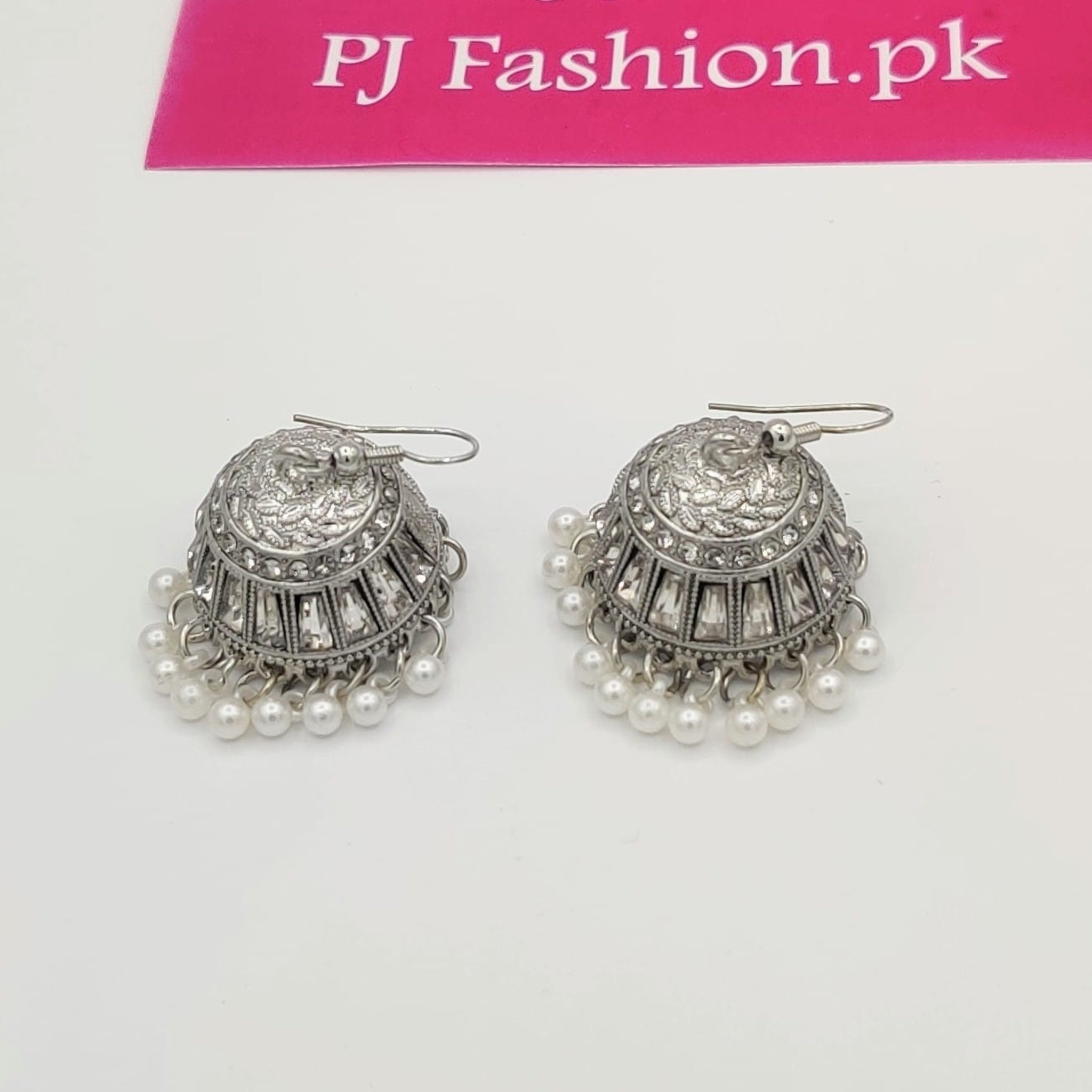 Dandi Matte Silver Jhumki (FSE76)