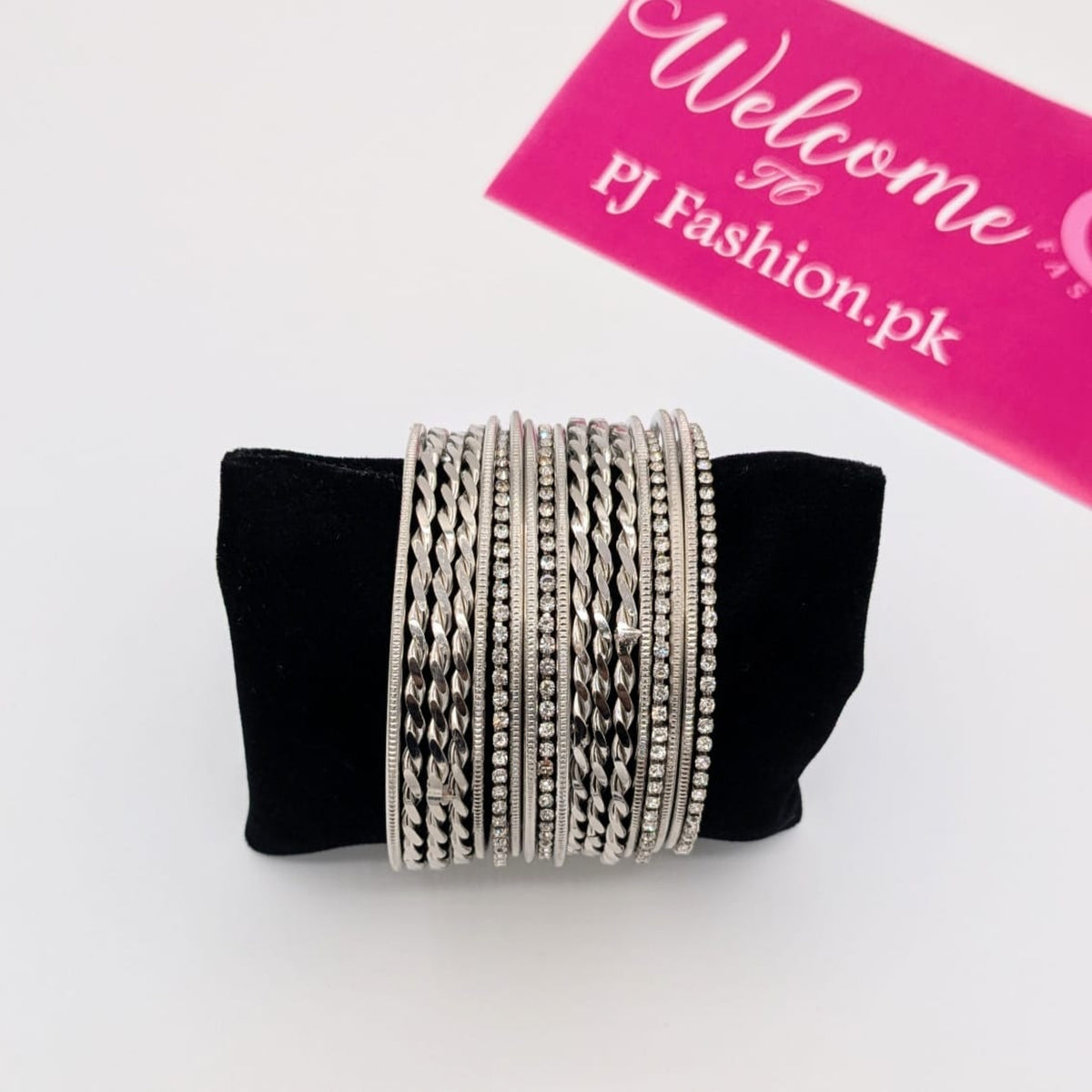 Silver Oxidised Metal Bangle (FSB70)