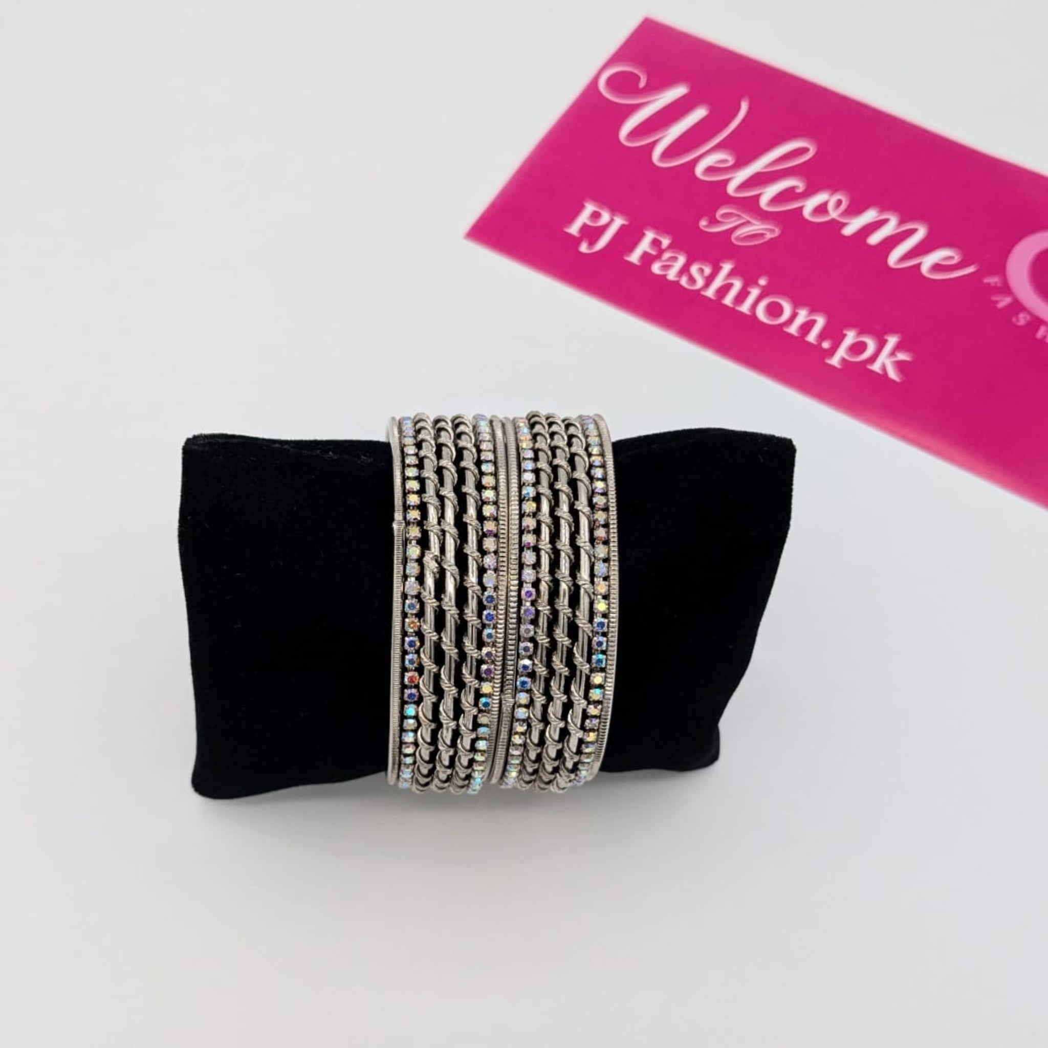 Oxidised Golden & Silver Bangles (FSB71)