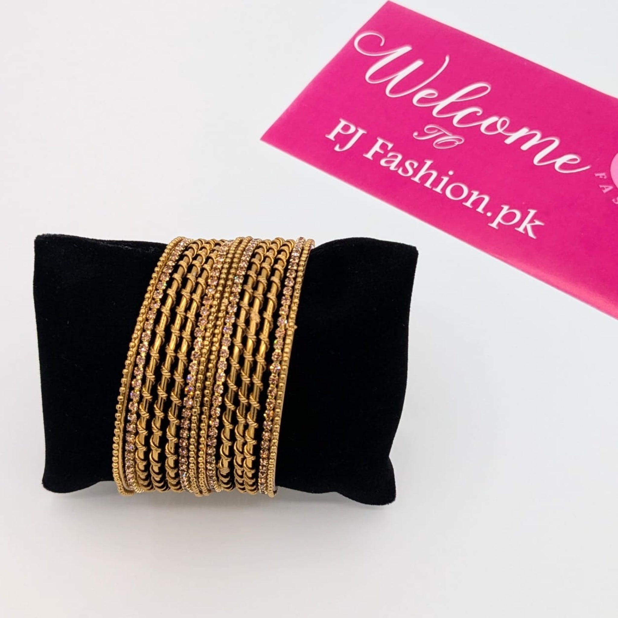 Oxidised Golden & Silver Bangles (FSB71)