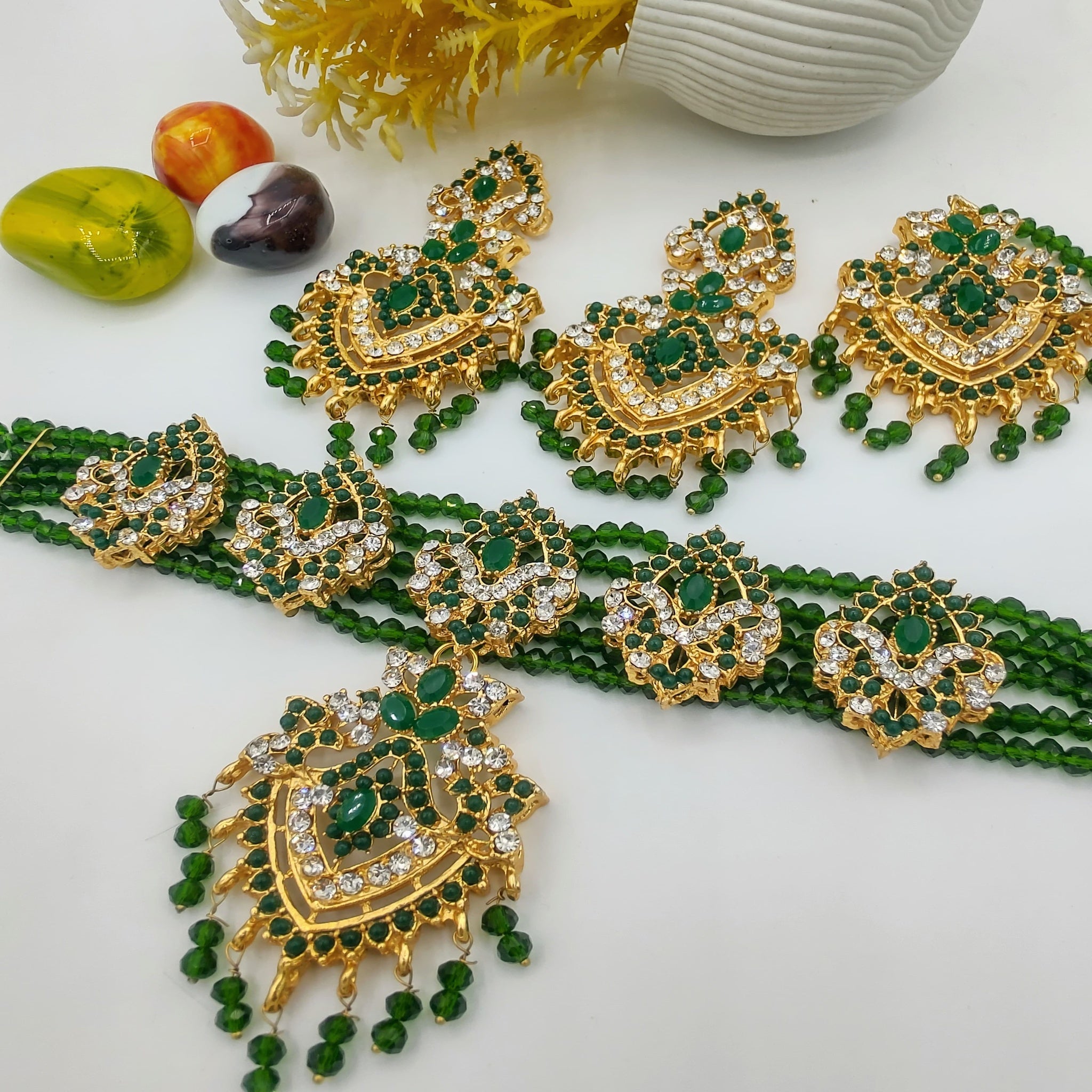 Chalai Style Choker Necklace Set (FDN85)
