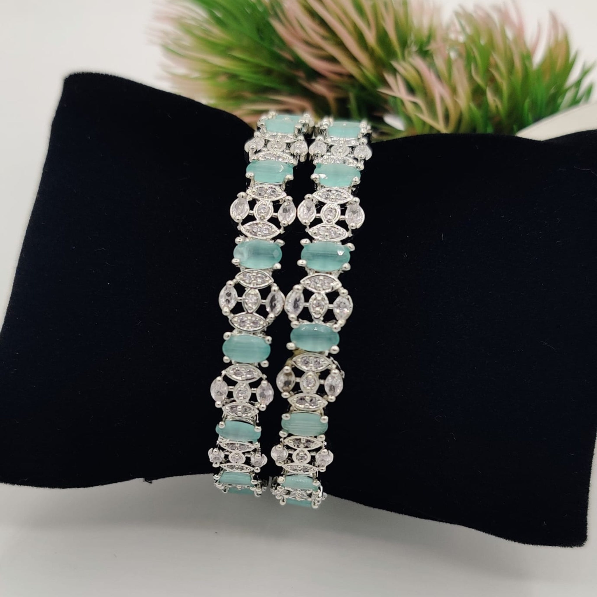 Delicate Zircon 2 Pc Karrat Bangles (FSAB28)