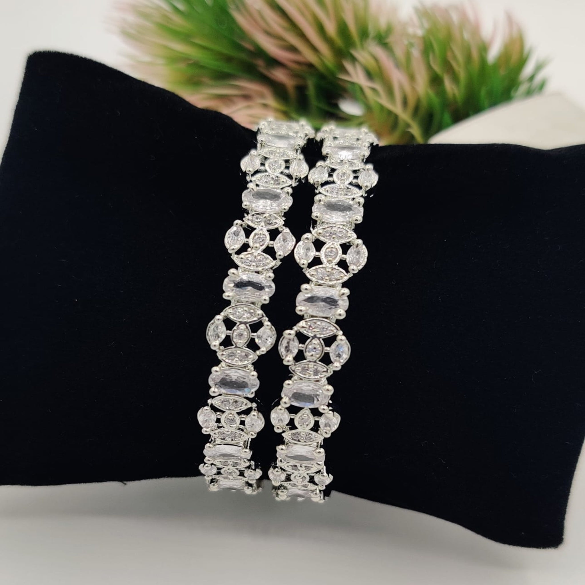 Delicate Zircon 2 Pc Karrat Bangles (FSAB28)