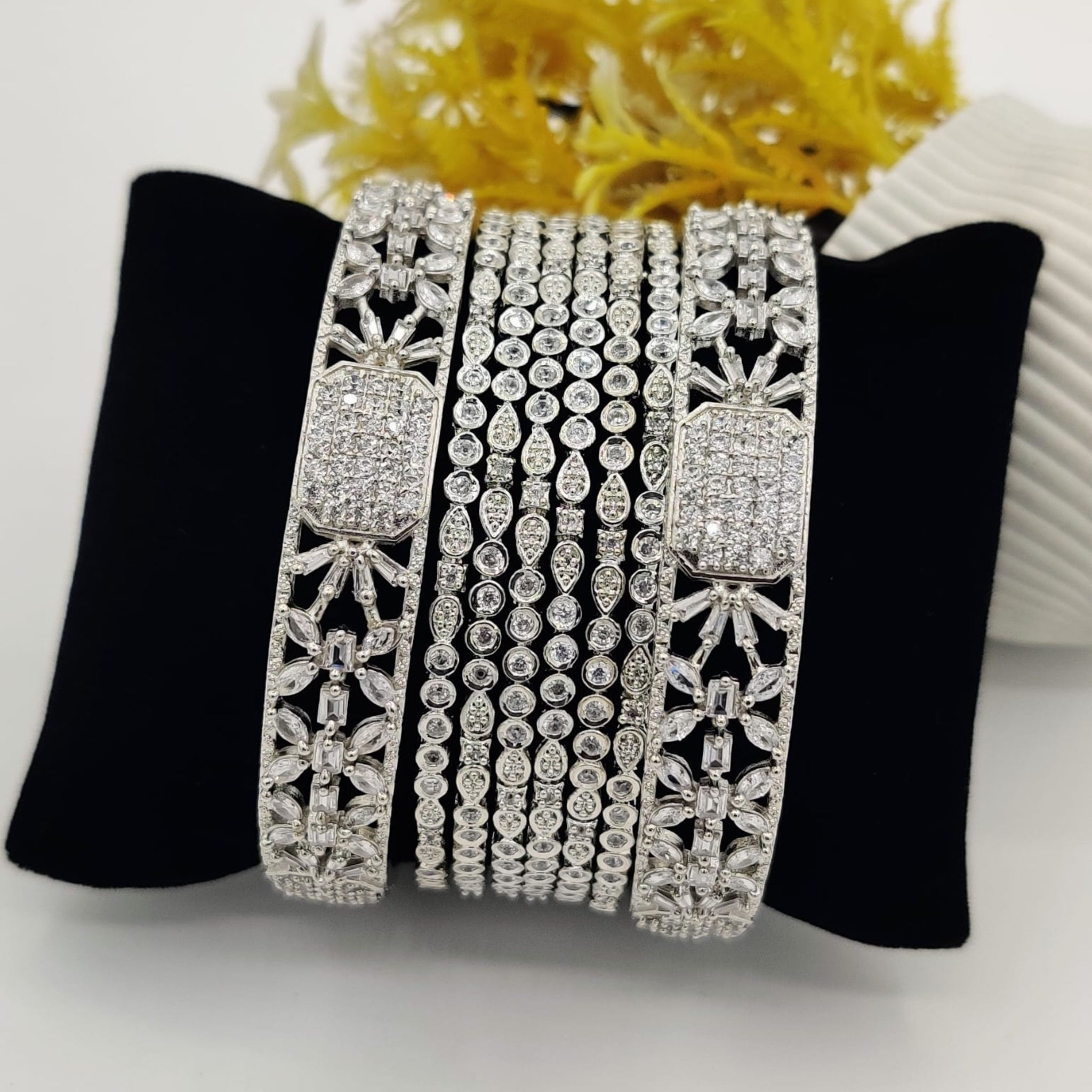 Silver 8 Pc Karrat Kara Bangles (FSAB18)
