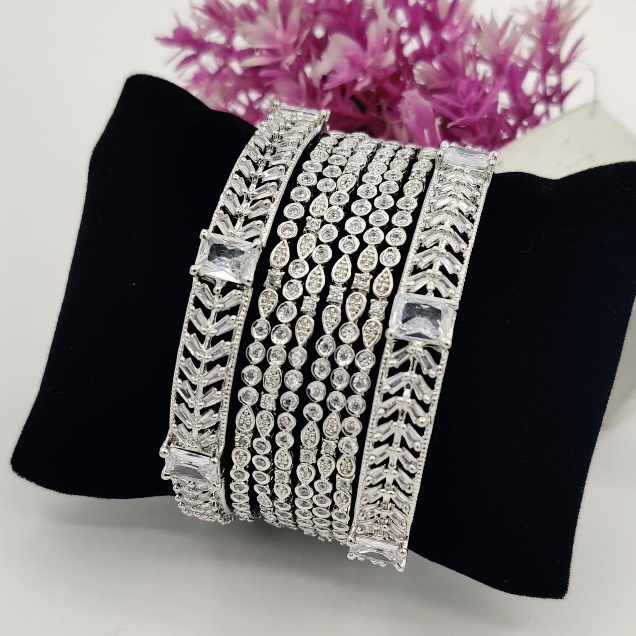 Silver 8 Pc Bangles (FSAB16)