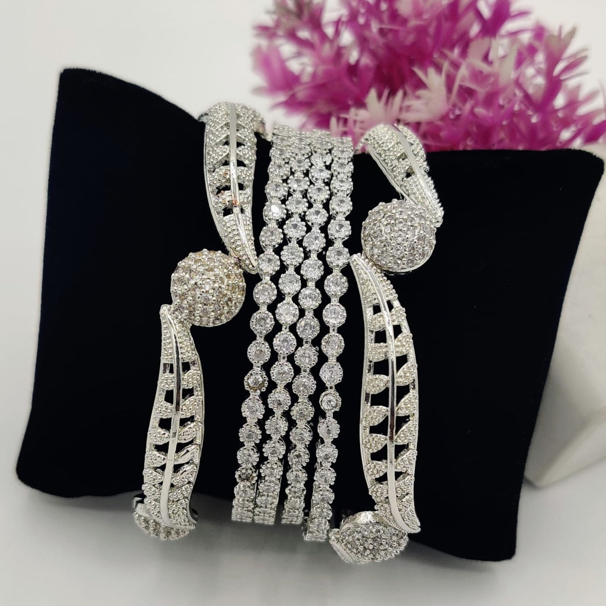 Silver 6 Pc Karrat Bangles (FSAB13)