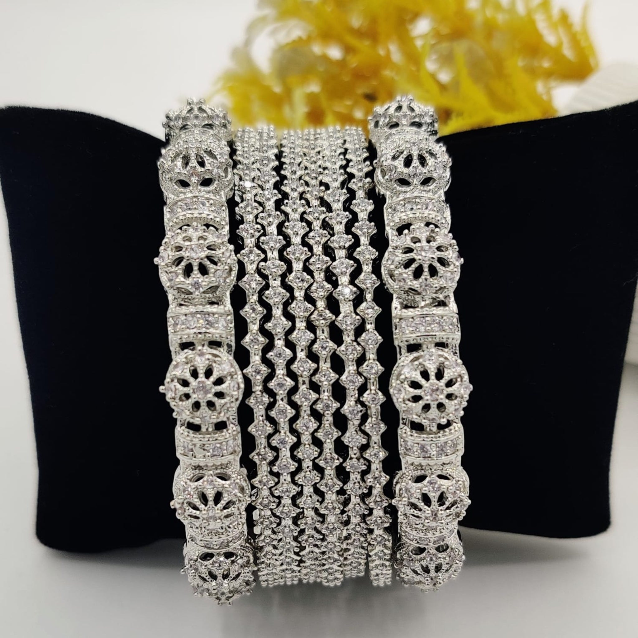 Silver Karrat 8 Pc Bangles (FSAB9)