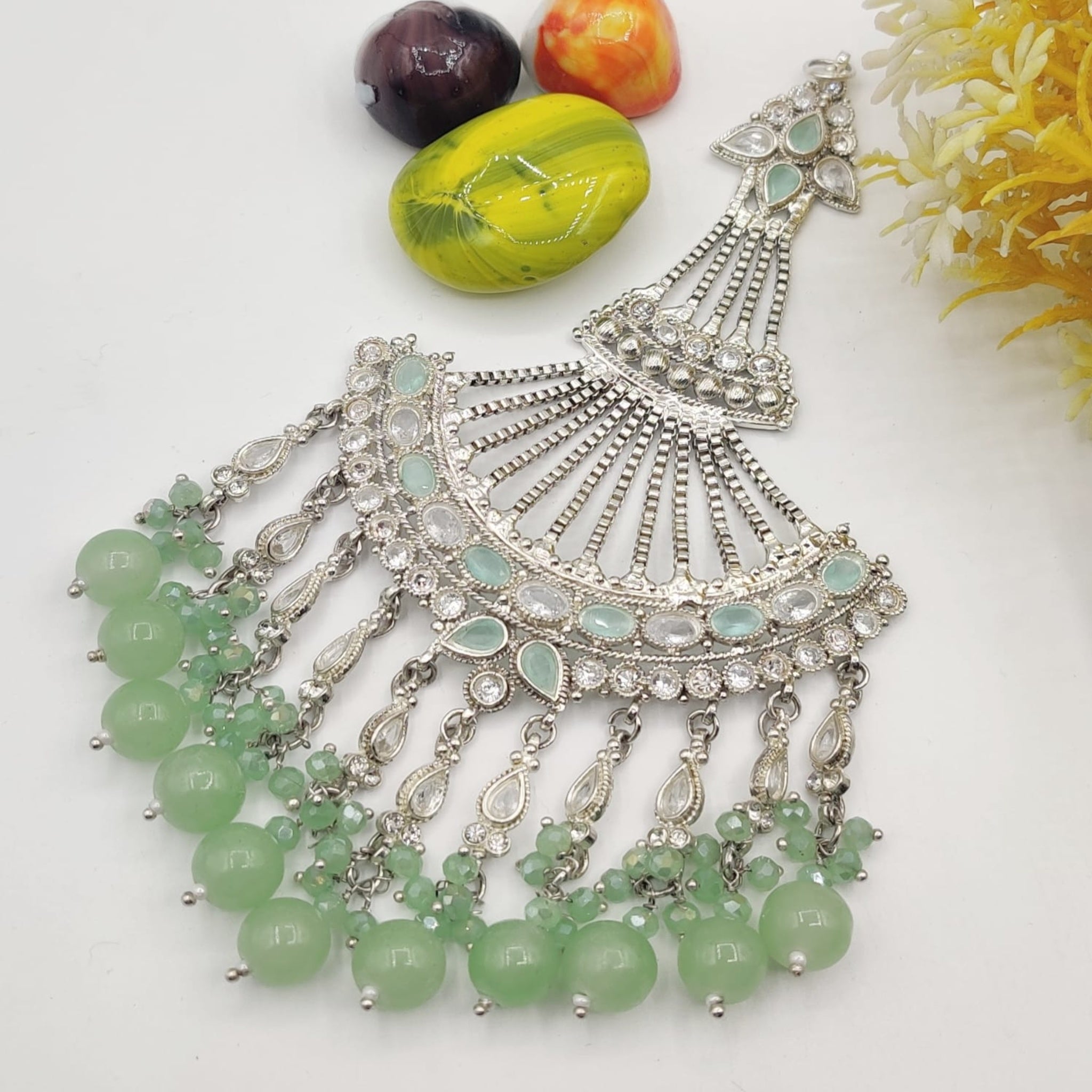 Mint Silver Fancy Jhoomar