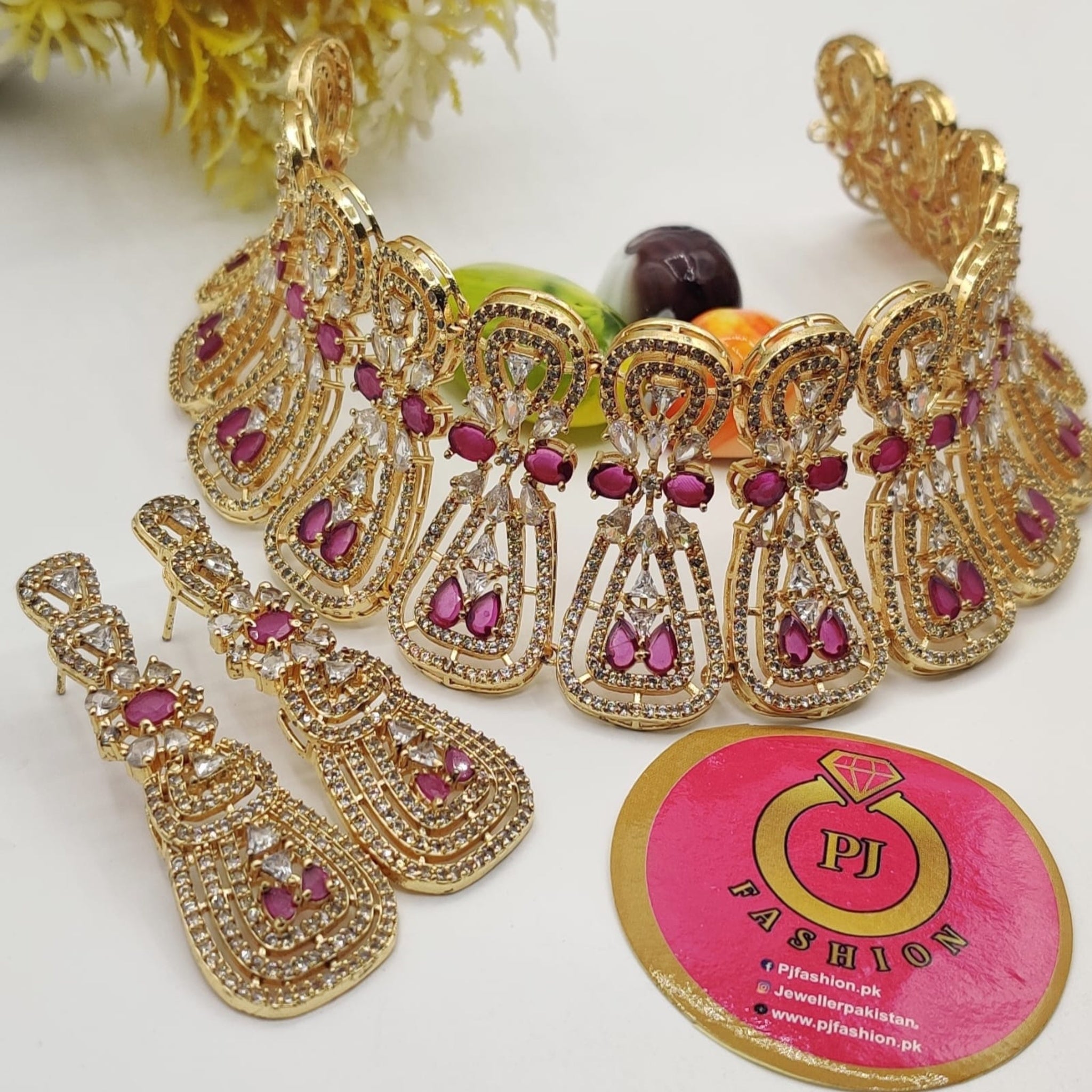 Ruby Collar AD Necklace (FDAN10)