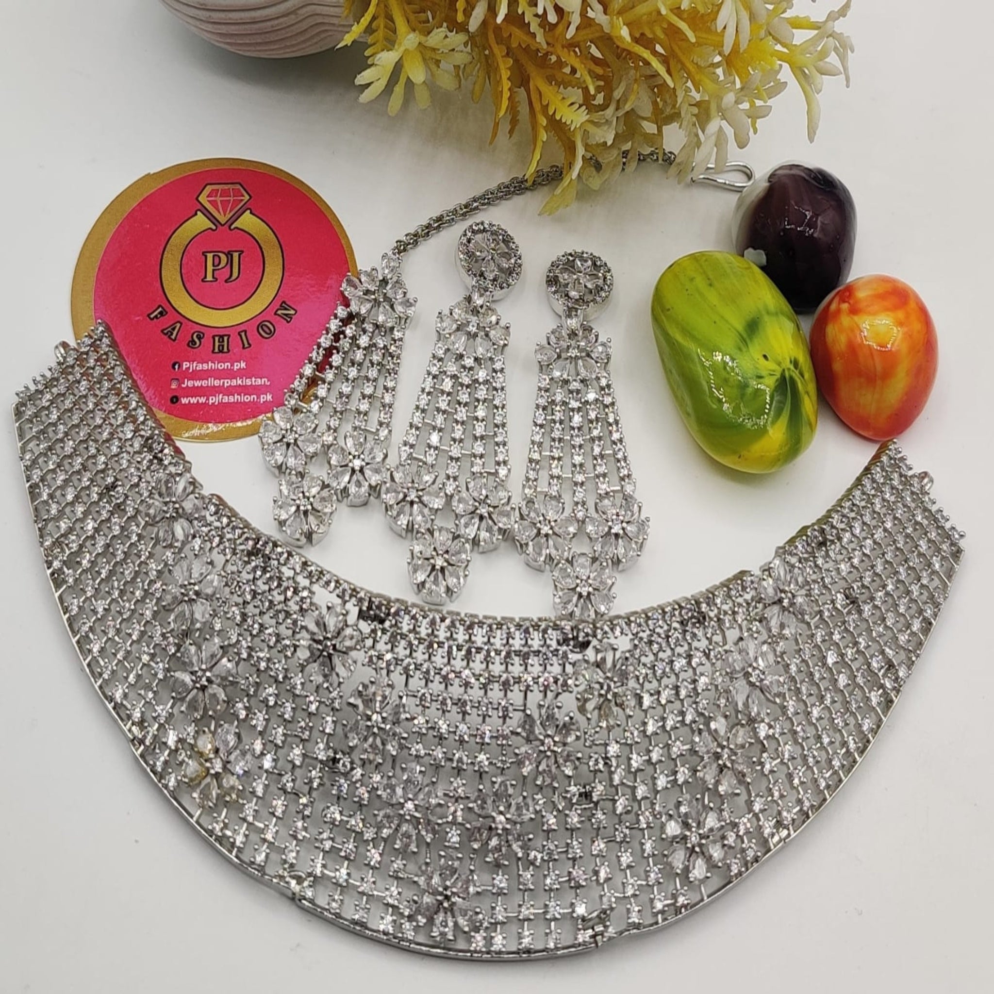 Zircon AD Silver Necklace (FDAN8)