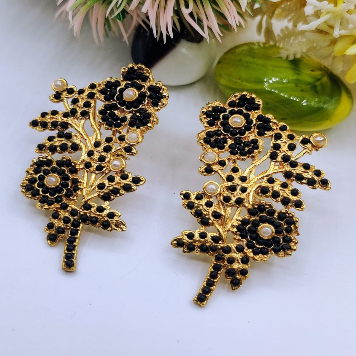 Black Golden Ear Ring(ES6)