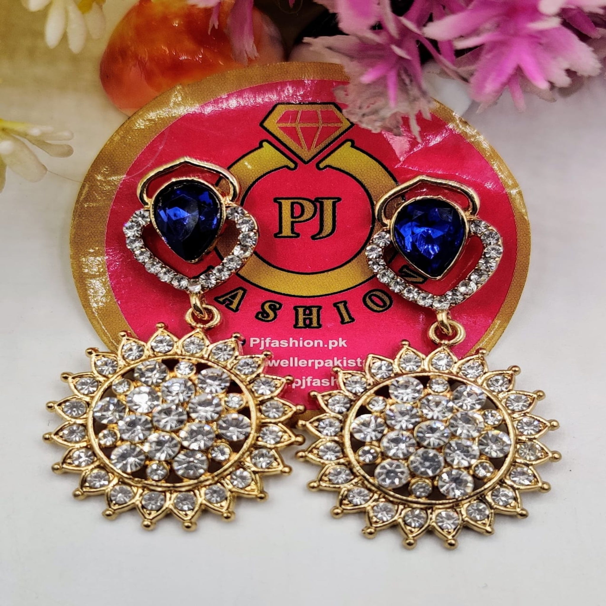 Blue Golden Ear Ring(Es19)