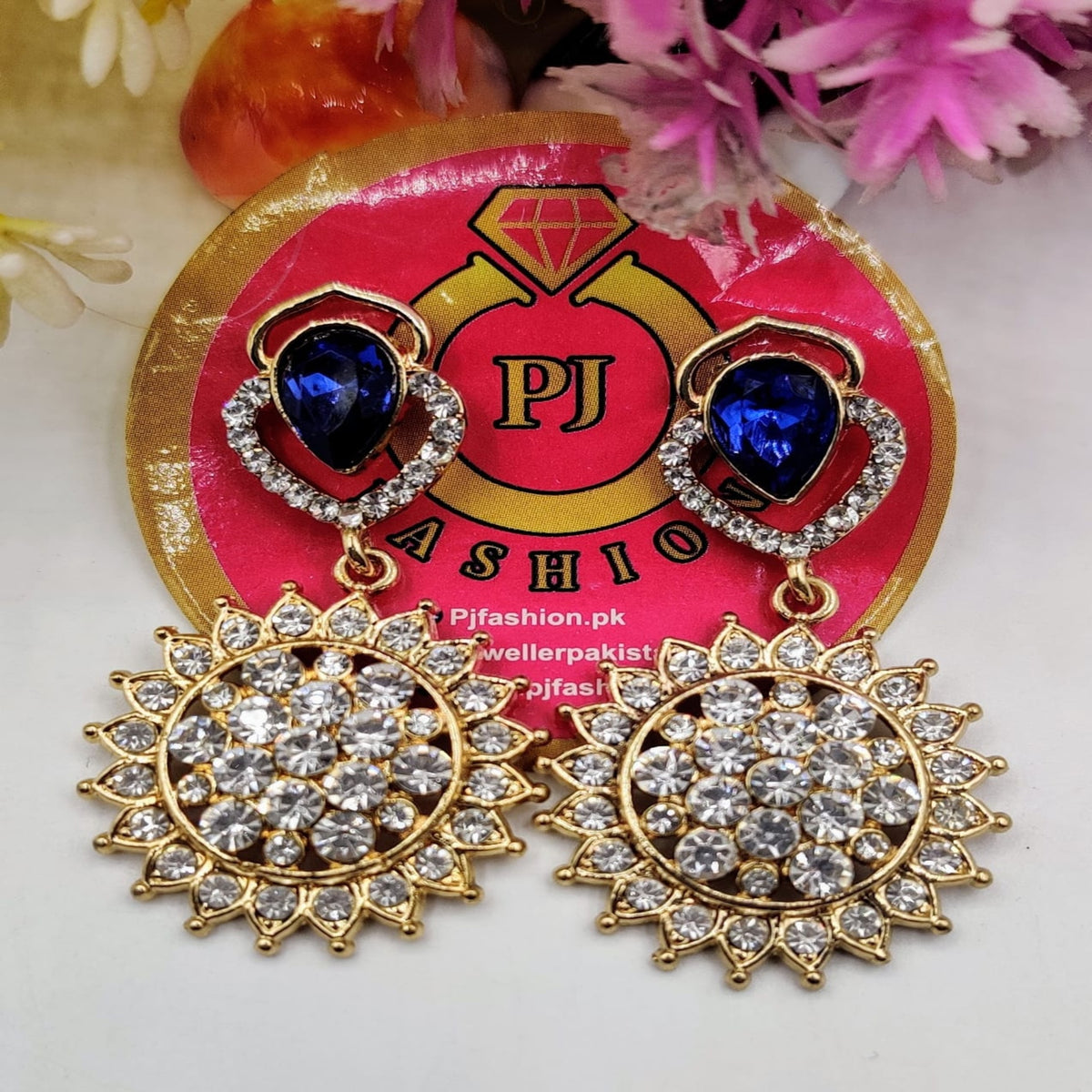 Blue Golden Ear Ring(Es19)