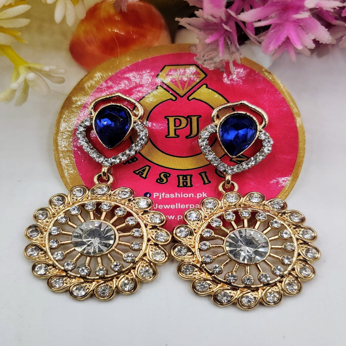 Blue Drop Fancy Ear Rings(Es20)
