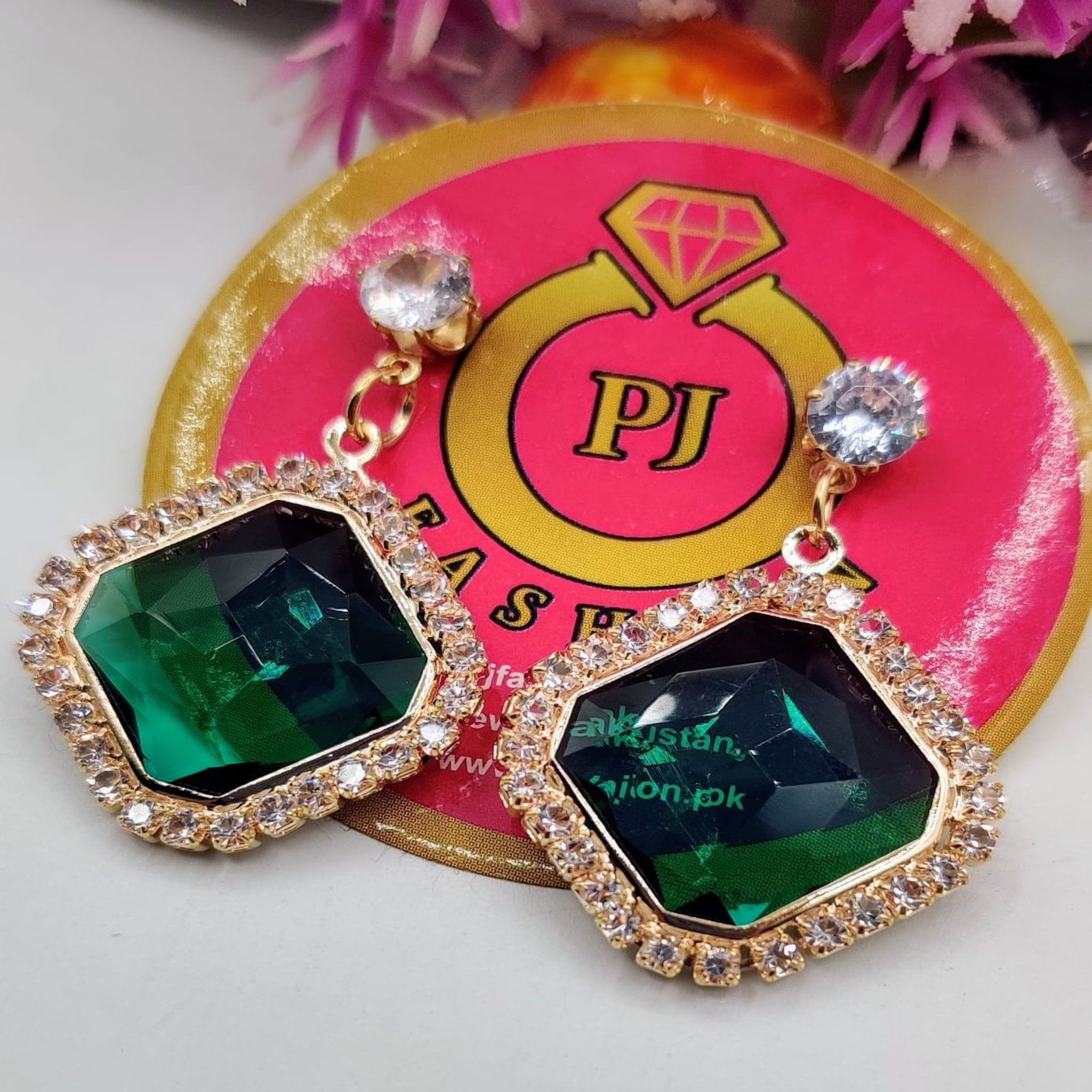 Crystall Stone Ear Rings(Es26)