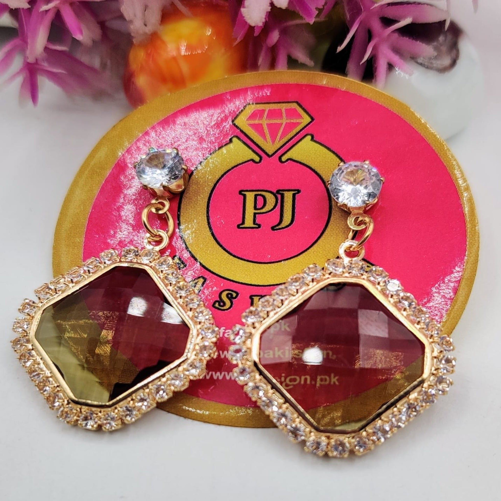 Crystall Stone Ear Rings(Es26)