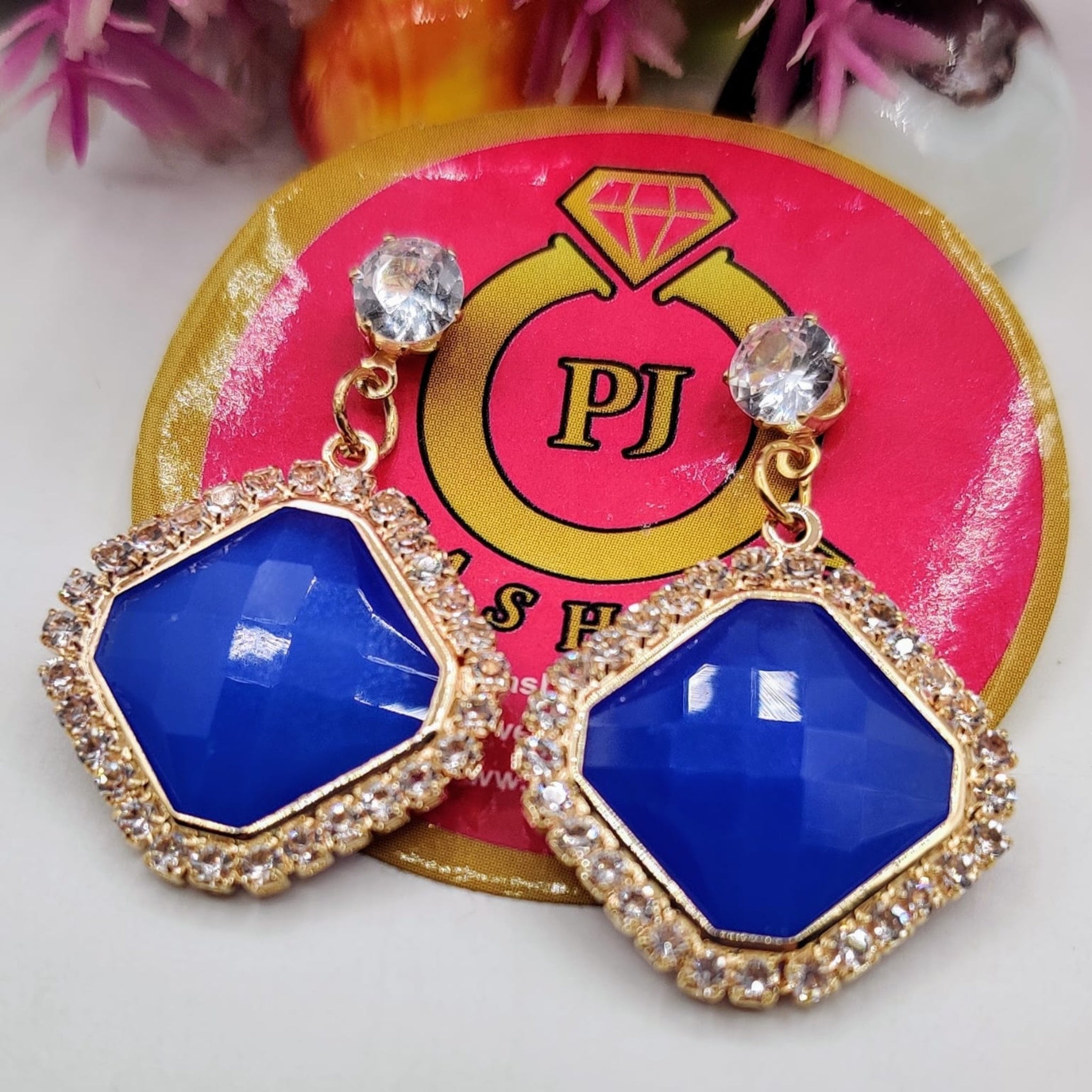 Crystall Stone Ear Rings(Es26)