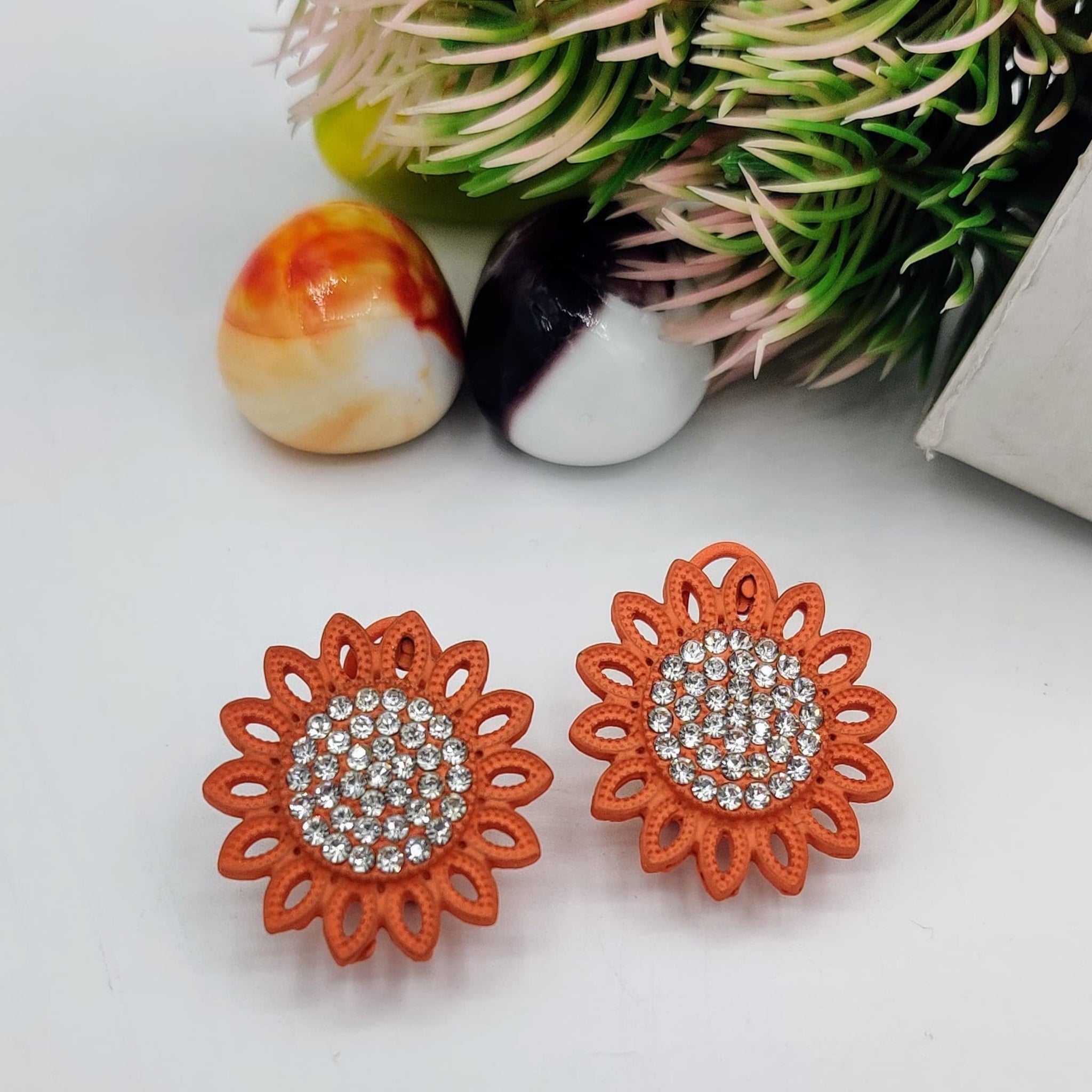 Sun Flower Orange Tops(Es38)