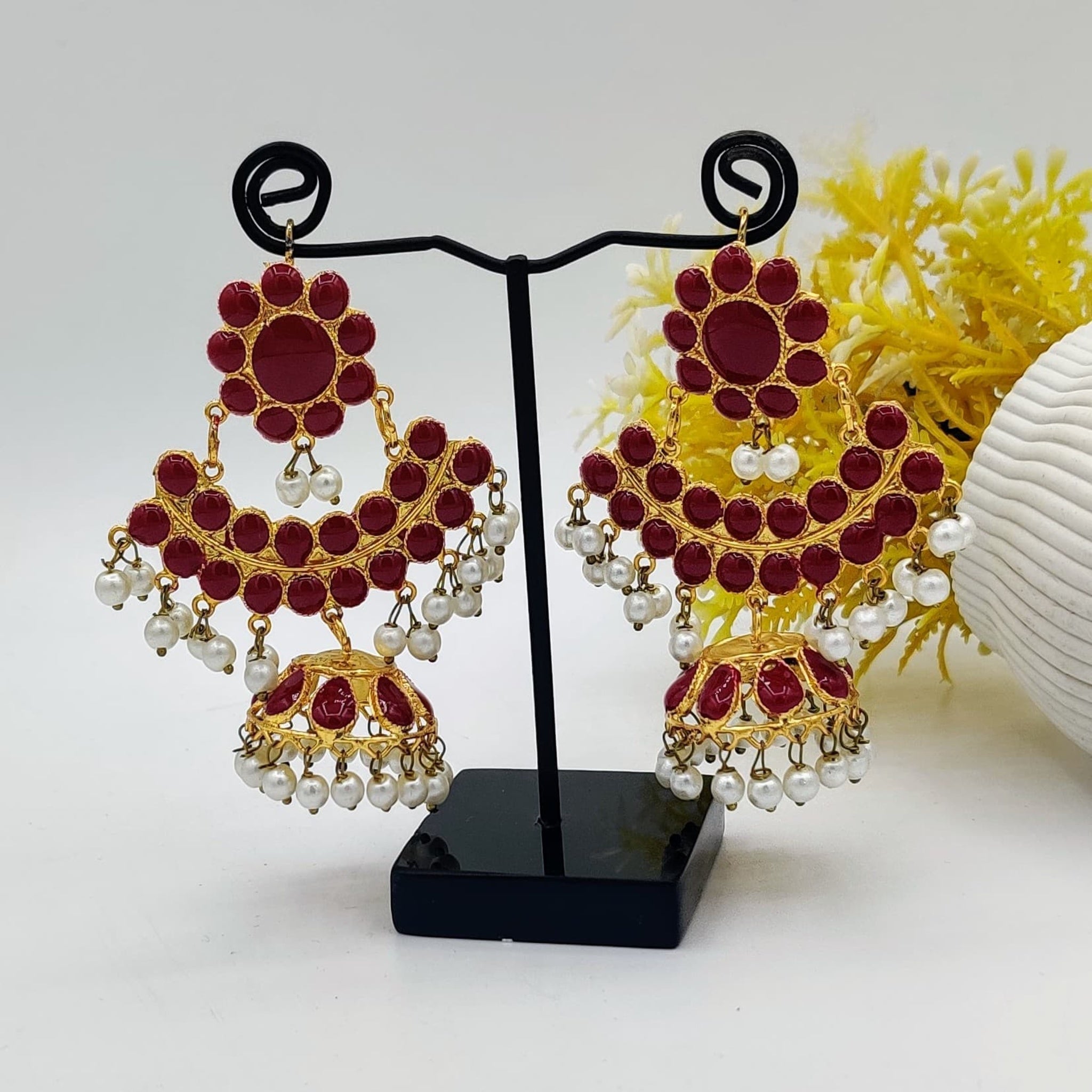 Maroon Ear Rings(Es59)