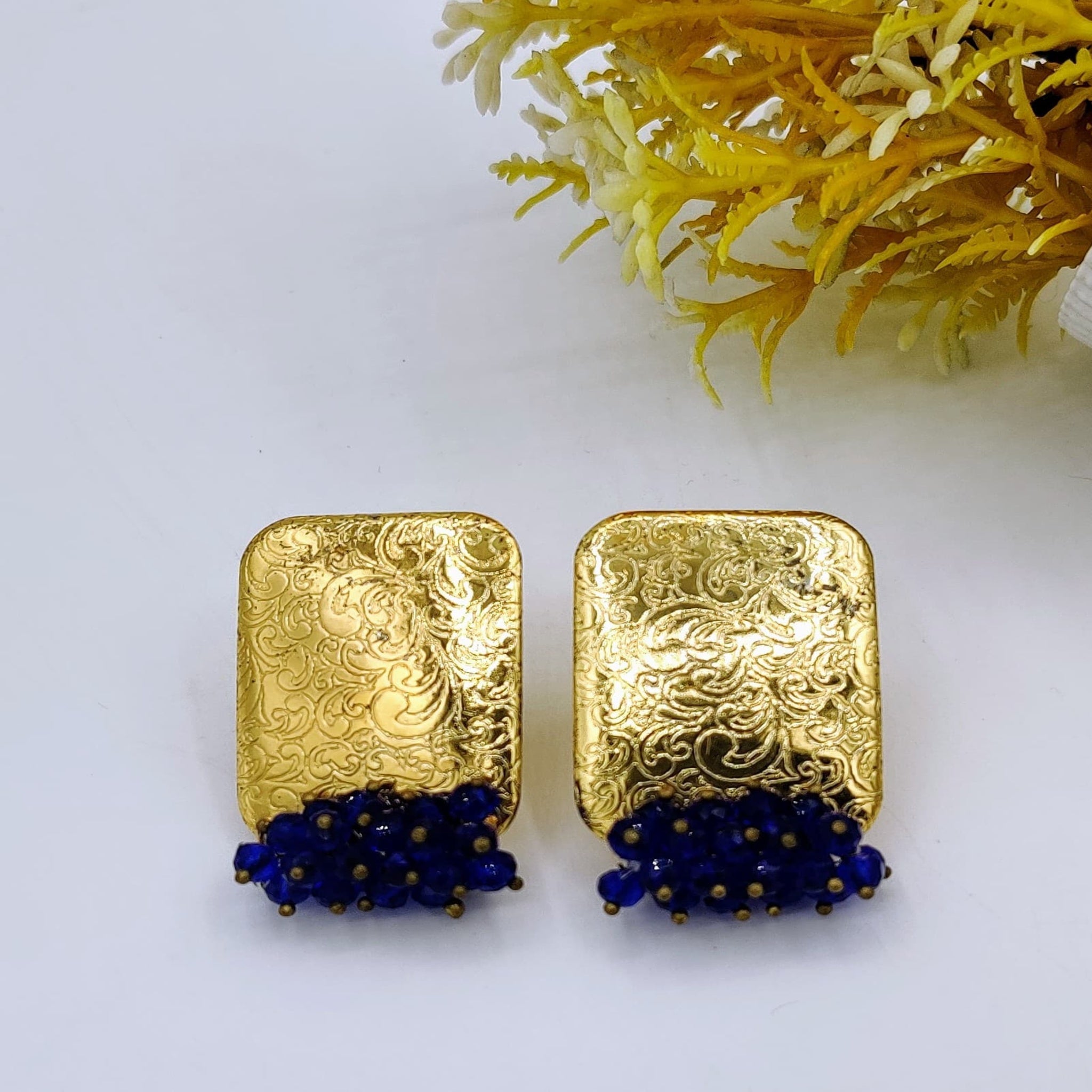 Blue Beaded Fancy Tops(Es68)