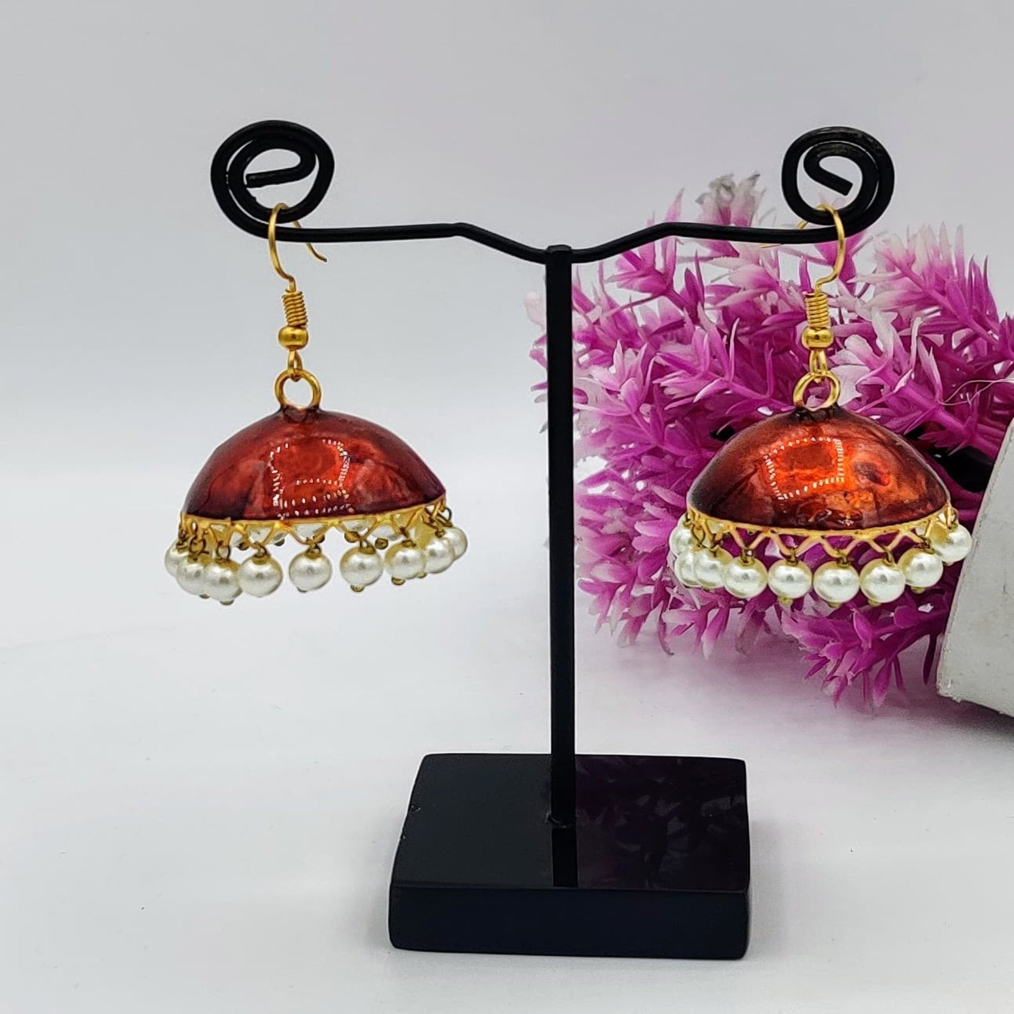 Red Matte Dandi Jhumki(Es69)