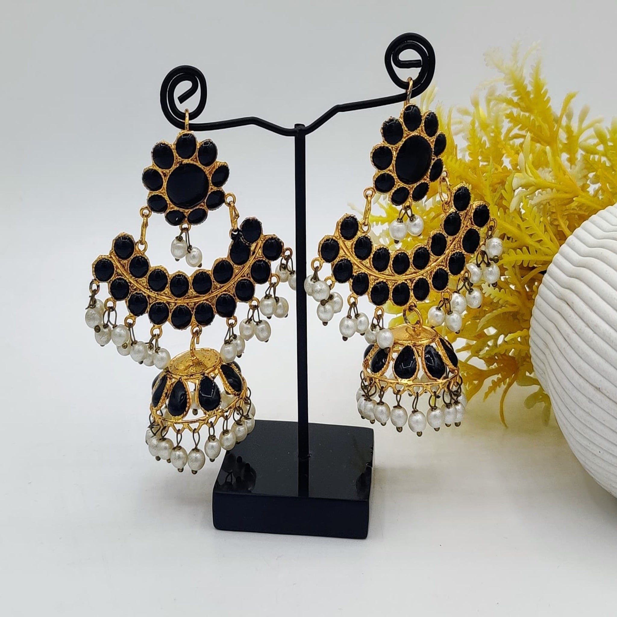 Black Rajasthani Jhumka(Es87)