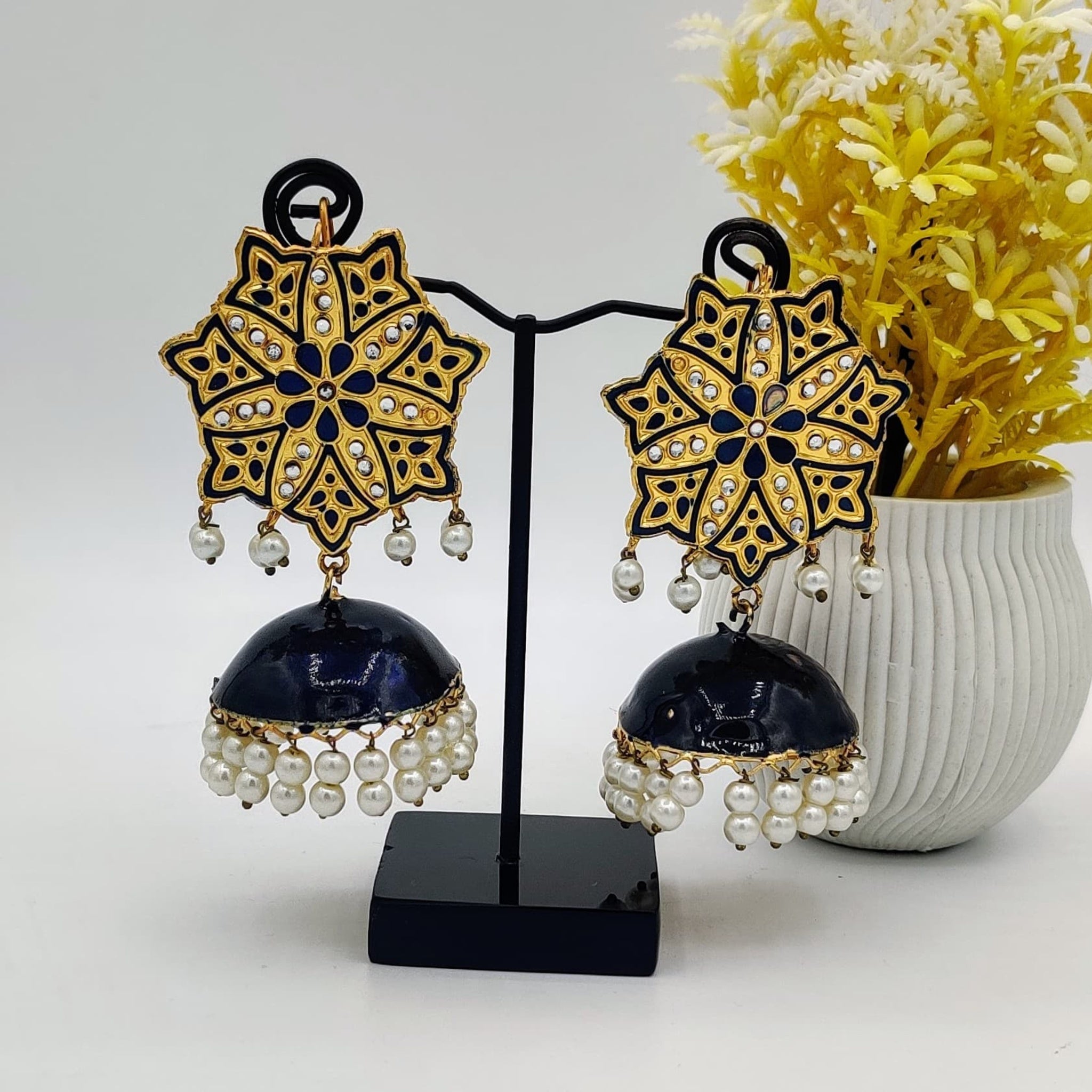 Blue MeenaKari Jhumka(Es92)