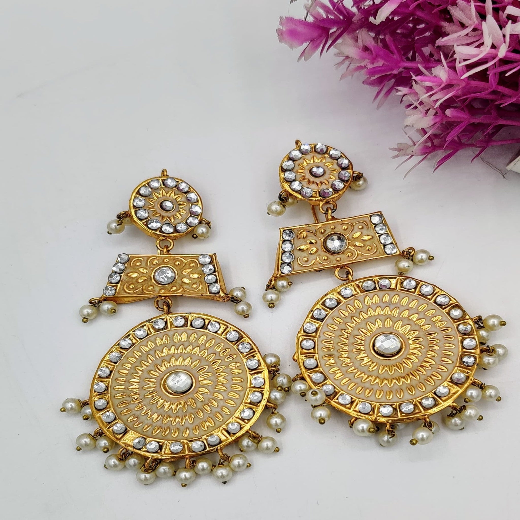Trendy MeenaKari Ear rings(Es93)