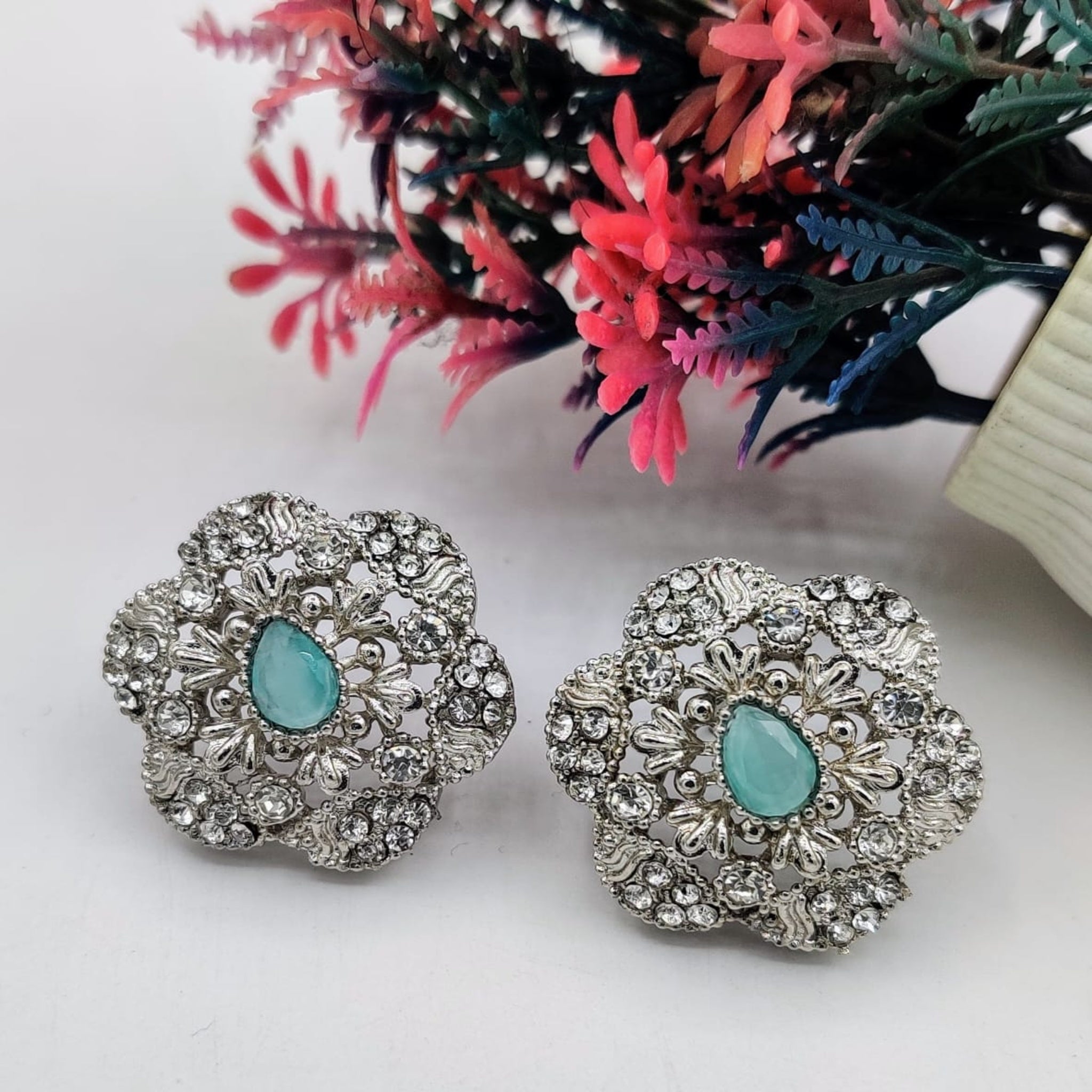 Silver Flower Style Tops (FSE100)