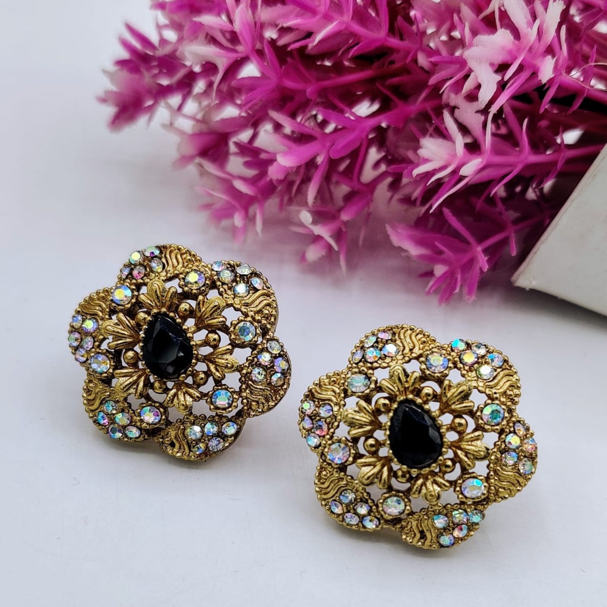 Antique Golden Flourish Tops (FSE101)