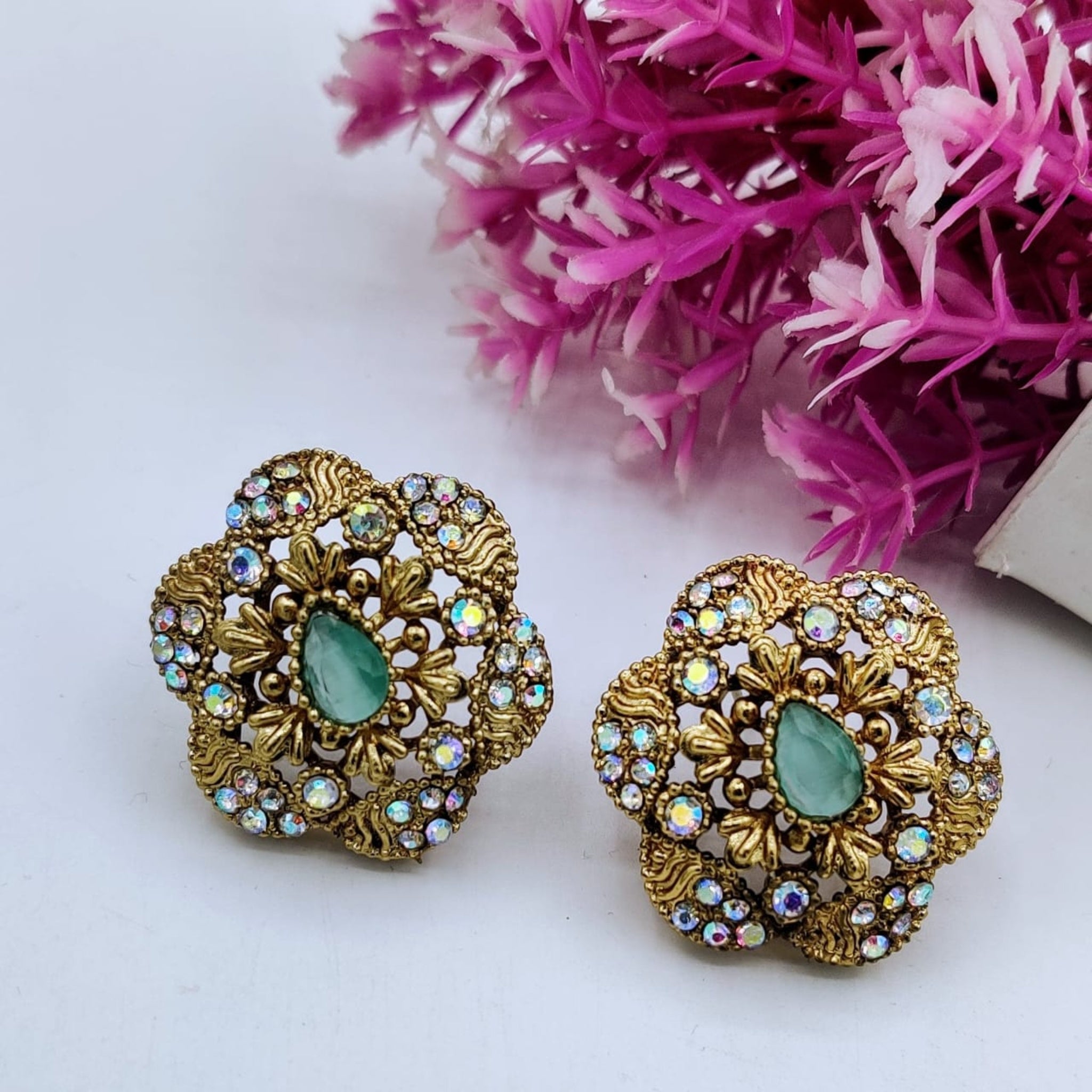 Antique Golden Flourish Tops (FSE101)