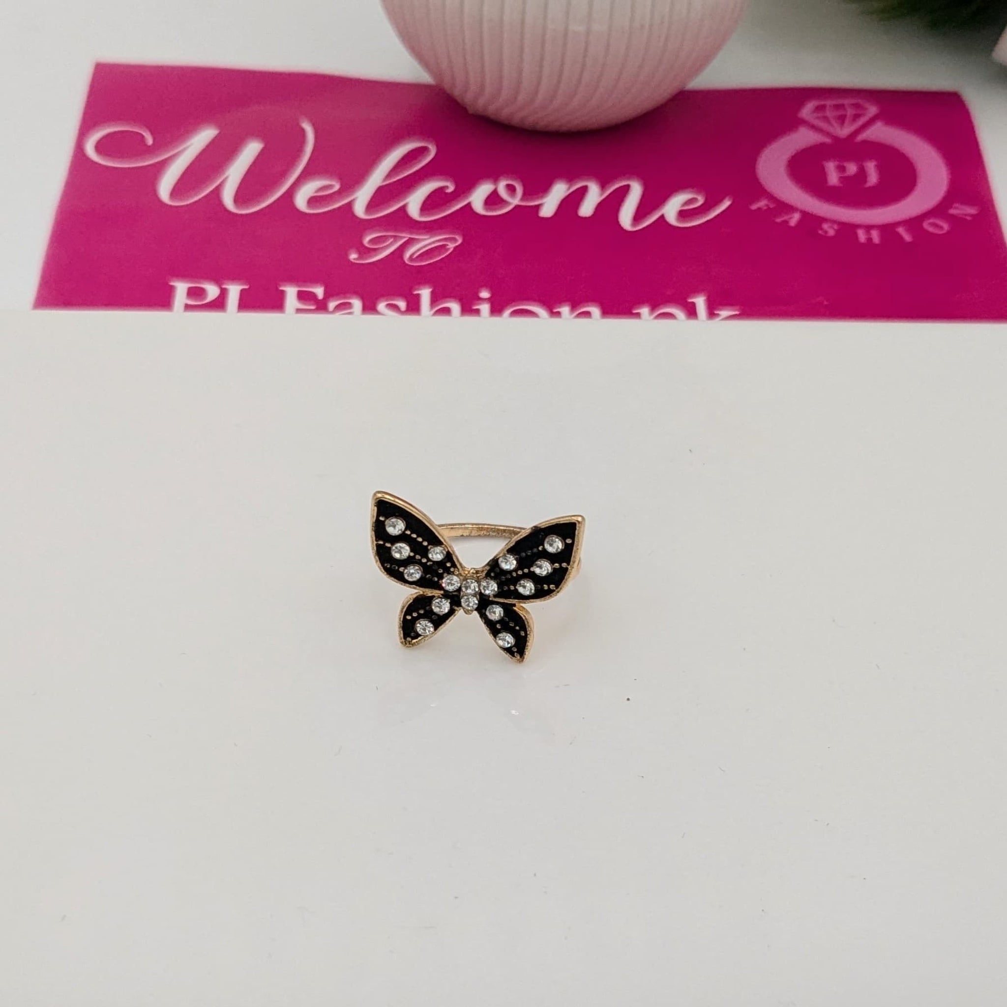 Matte Colored Butterfly Ring (FSR93)