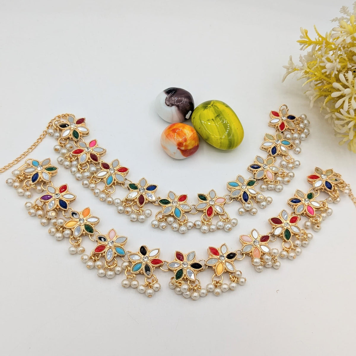Multi Anklet Pair
