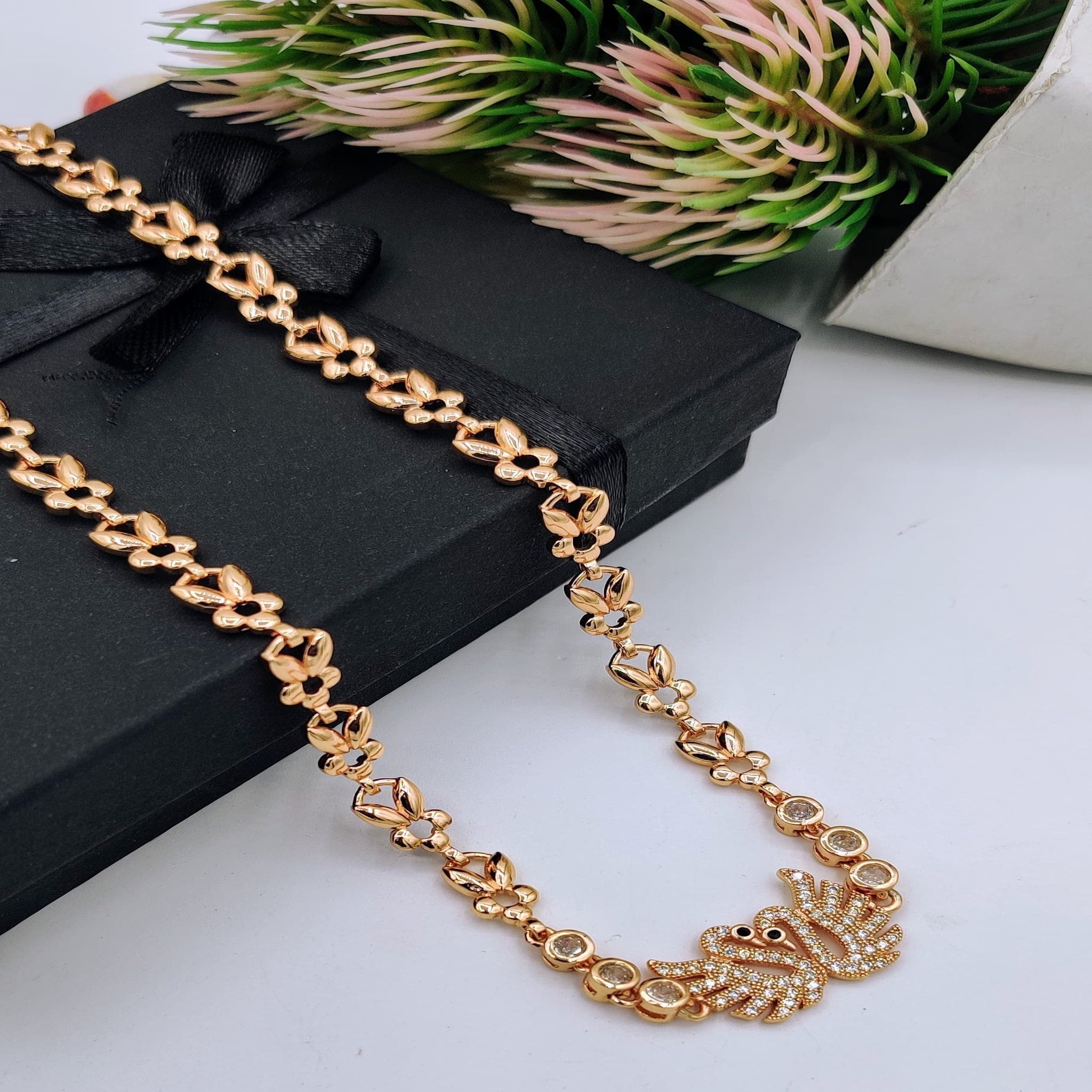 Duckling Zircon Chain Pendant – Cute & Elegant Pendant for Girls (FDP1)