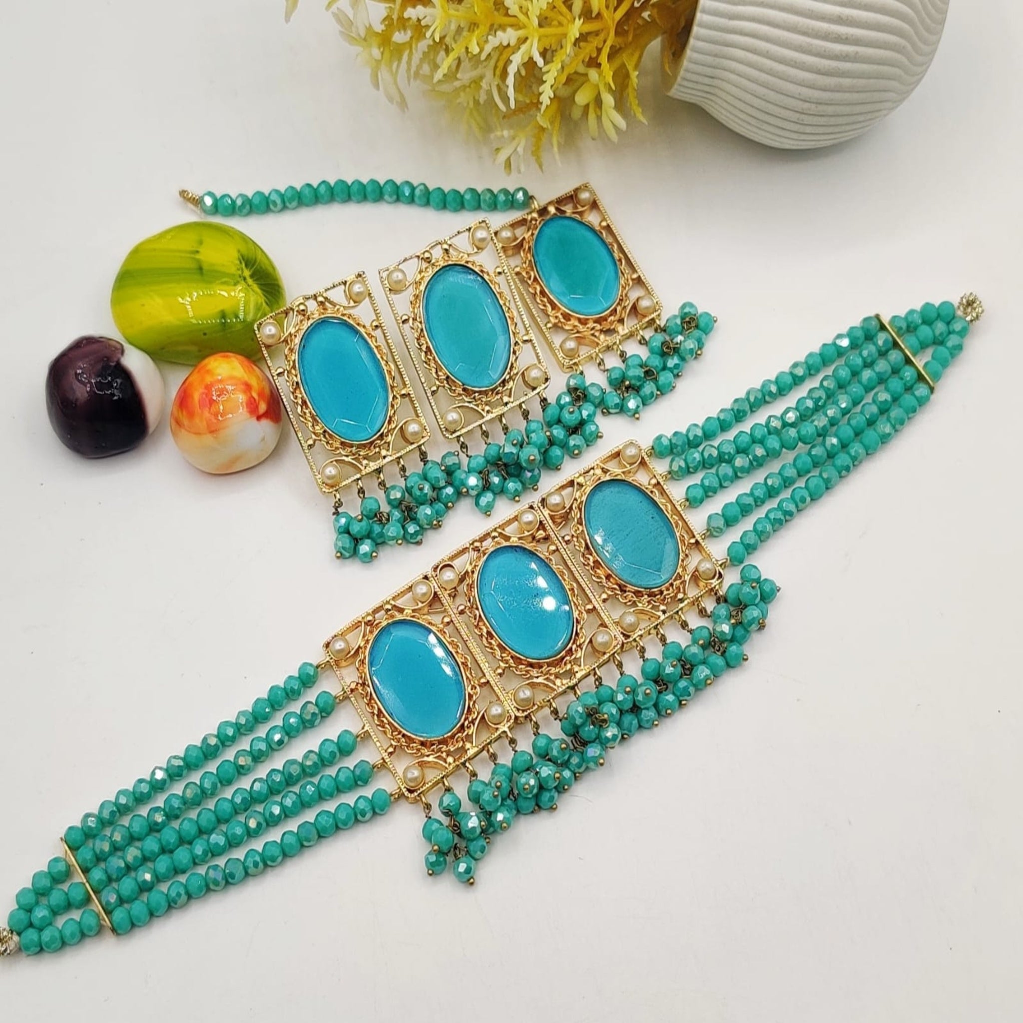 Elegant Choker Necklace Set (FDN115)