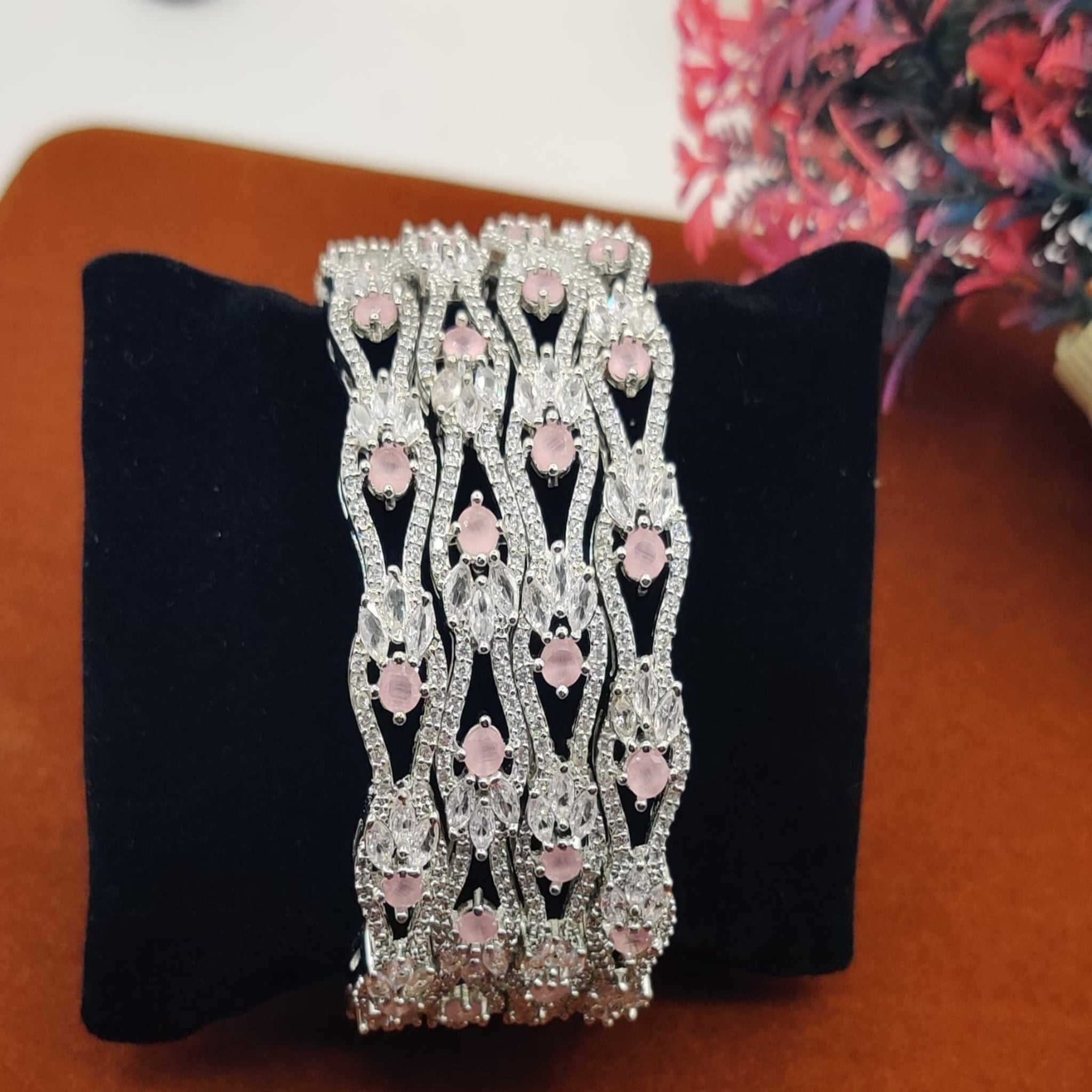 Silver AD Zircon Karrat Bangles – Timeless Sparkle (FSAB1)