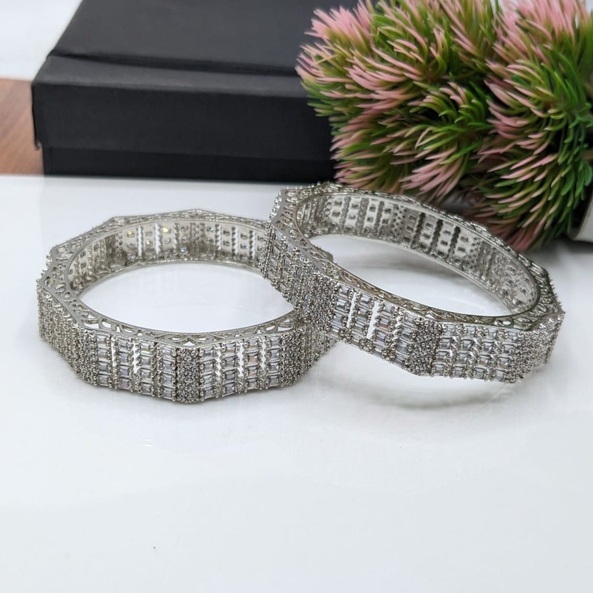 Silver AD Karrat Kara Bangles (FSAB52)