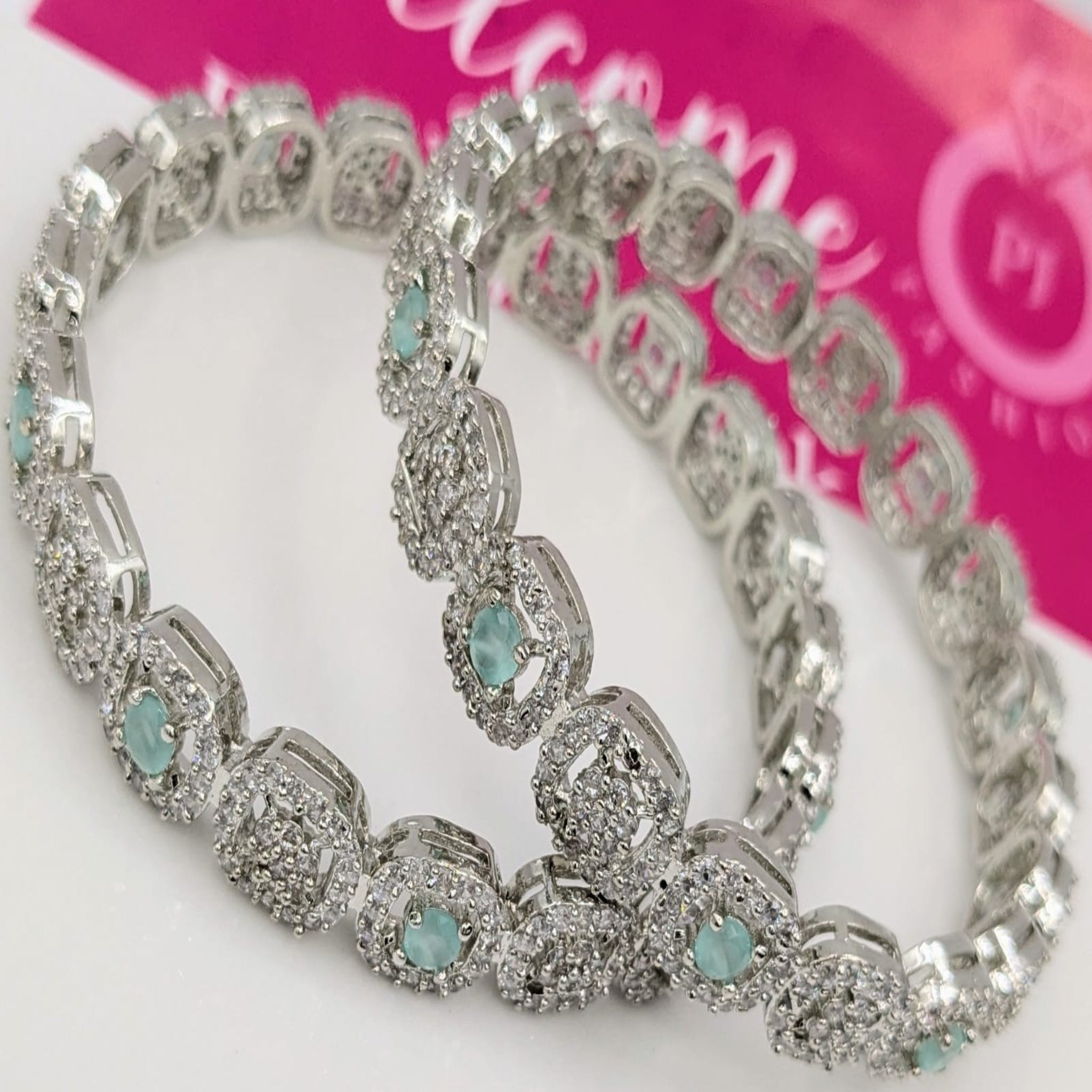 Silver AD Karrat Bangles