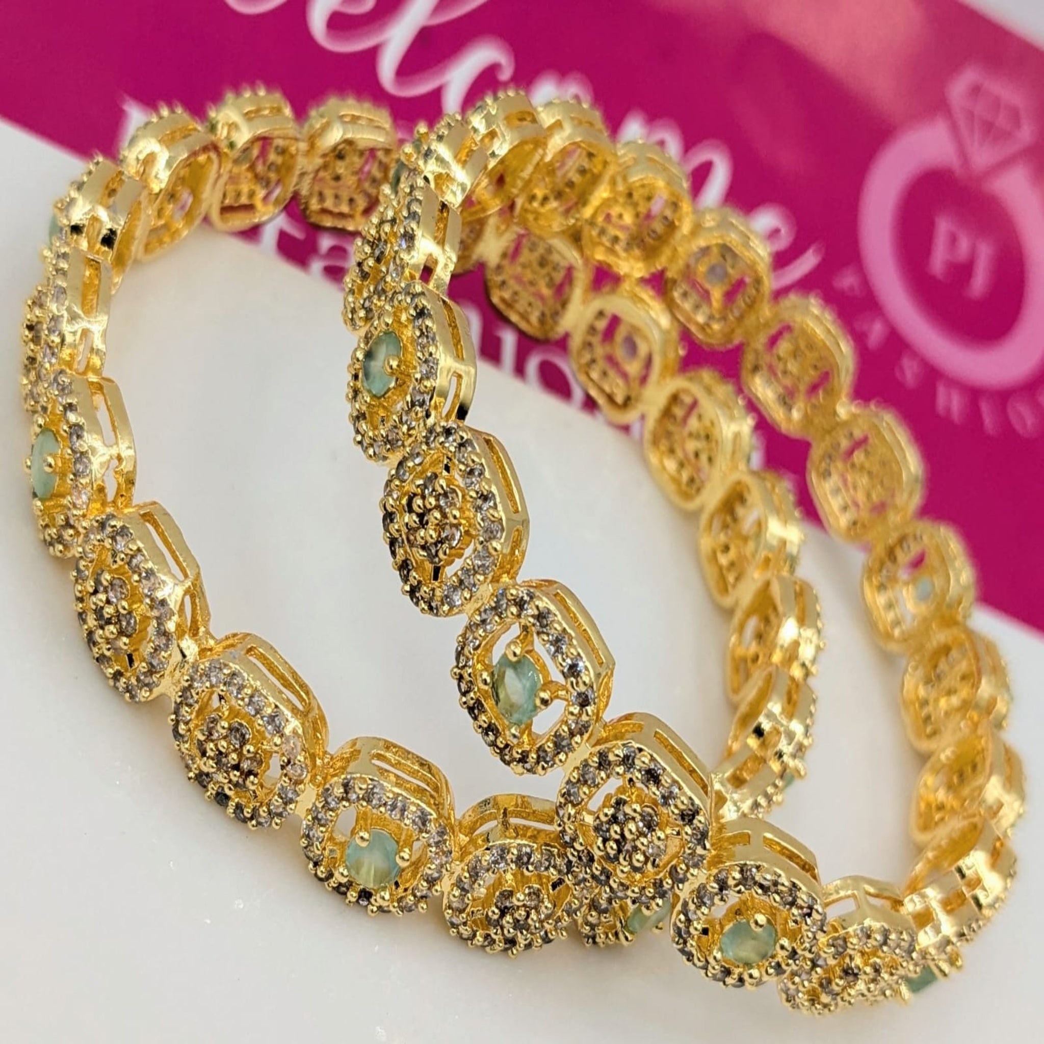 Delicate Fancy AD Bangles (FSAB61)