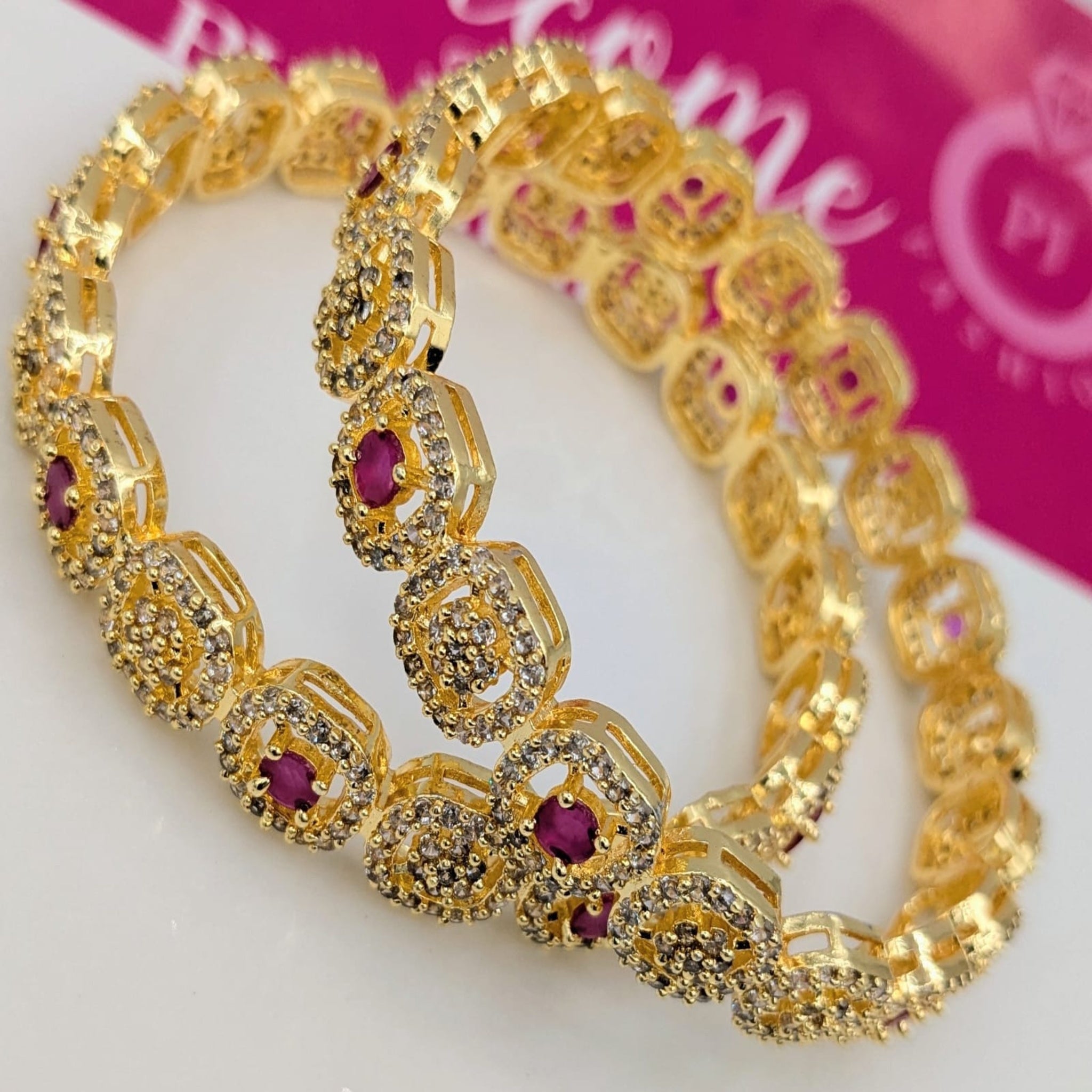 Delicate Fancy AD Bangles (FSAB61)