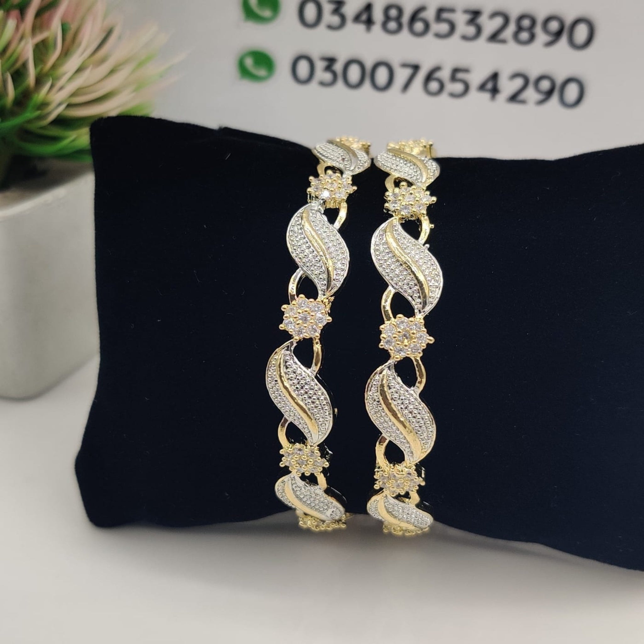 2 Pc Fancy Karrat Bangles (FSAB61)