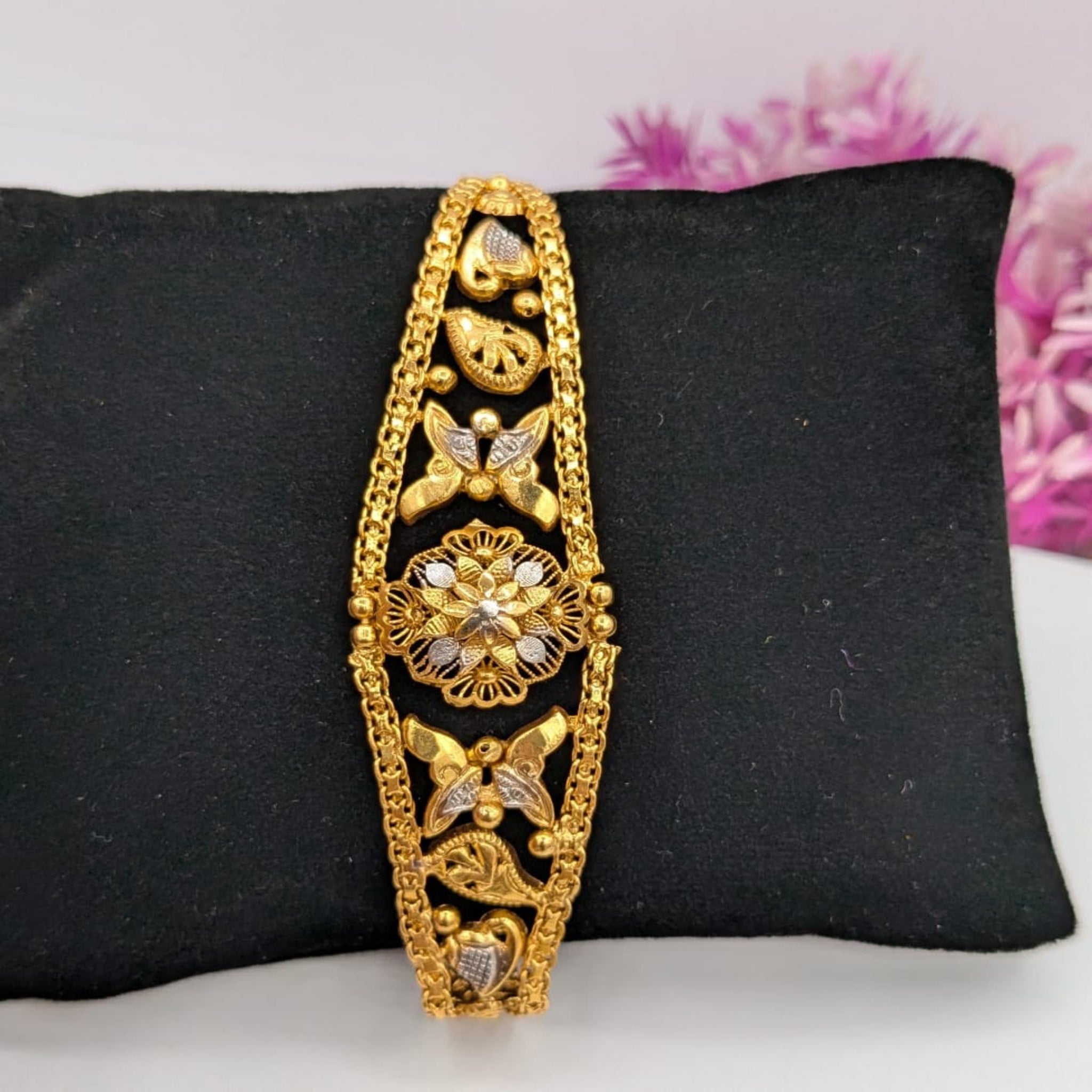 Elegant Gold-Look Fancy Bracelet