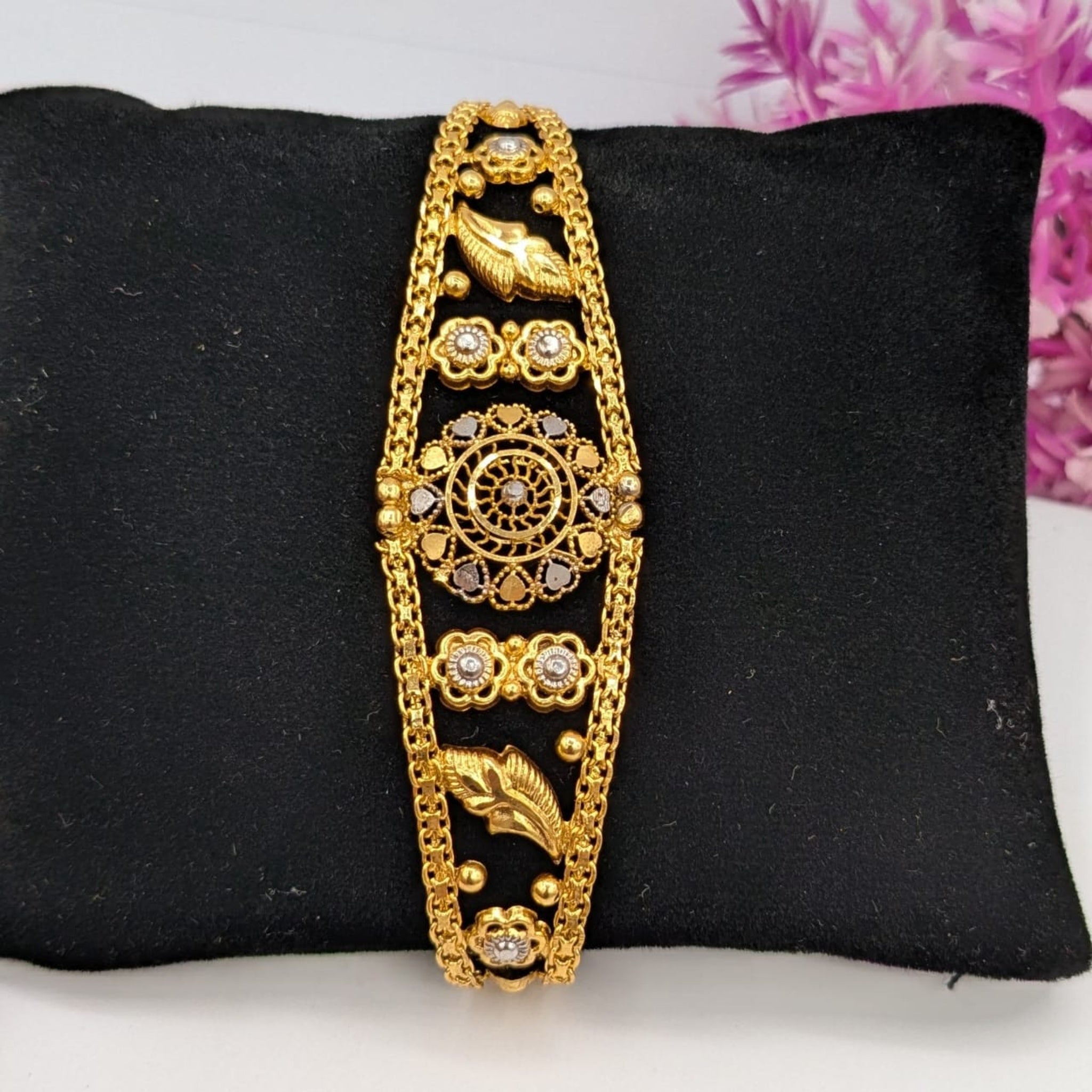Elegant Gold-Look Fancy Bracelet