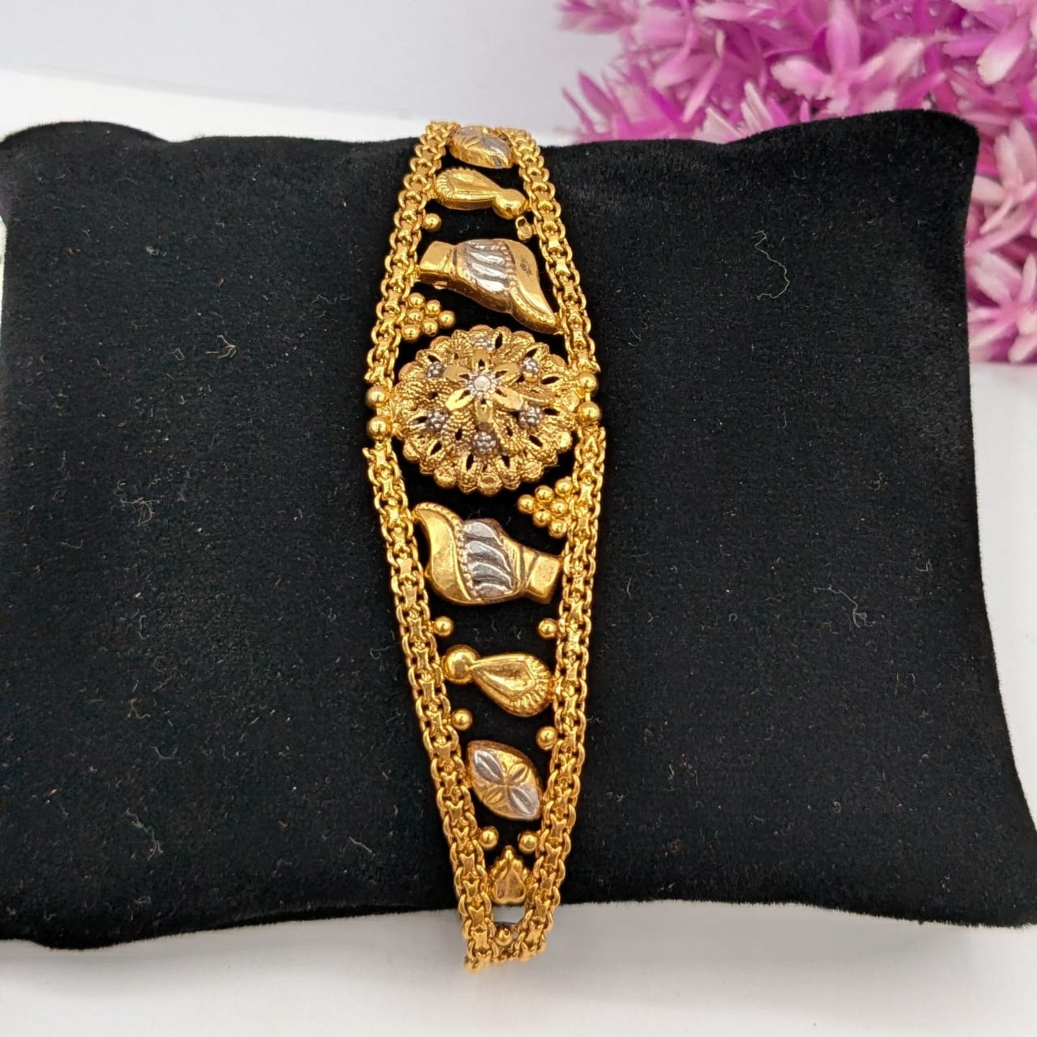 Elegant Gold-Look Fancy Bracelet