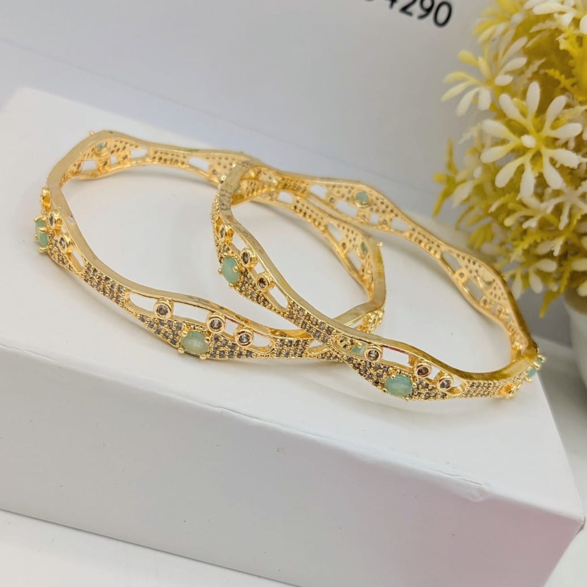 2 Pc Delicate Fancy Bangles (FSAB70)