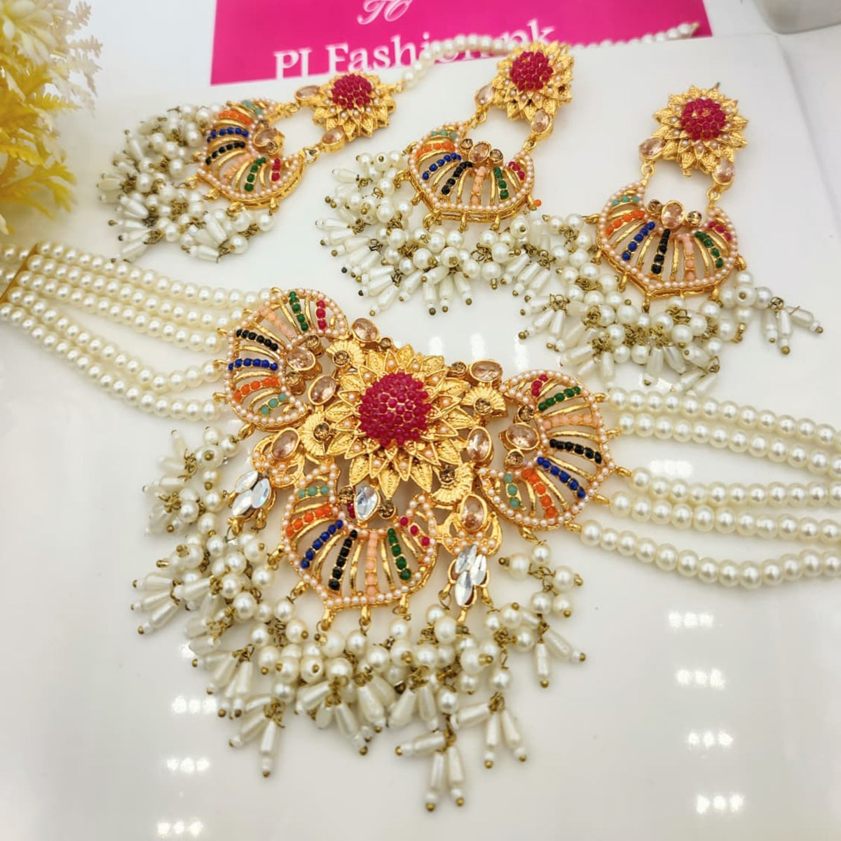 9 Ratan Pearl Choker Necklace (FDN125)