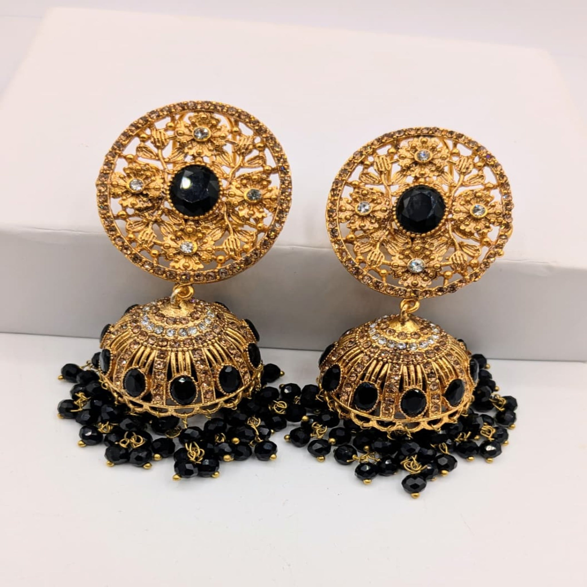 Fancy Jhumka with Colored Stones (FSE159)