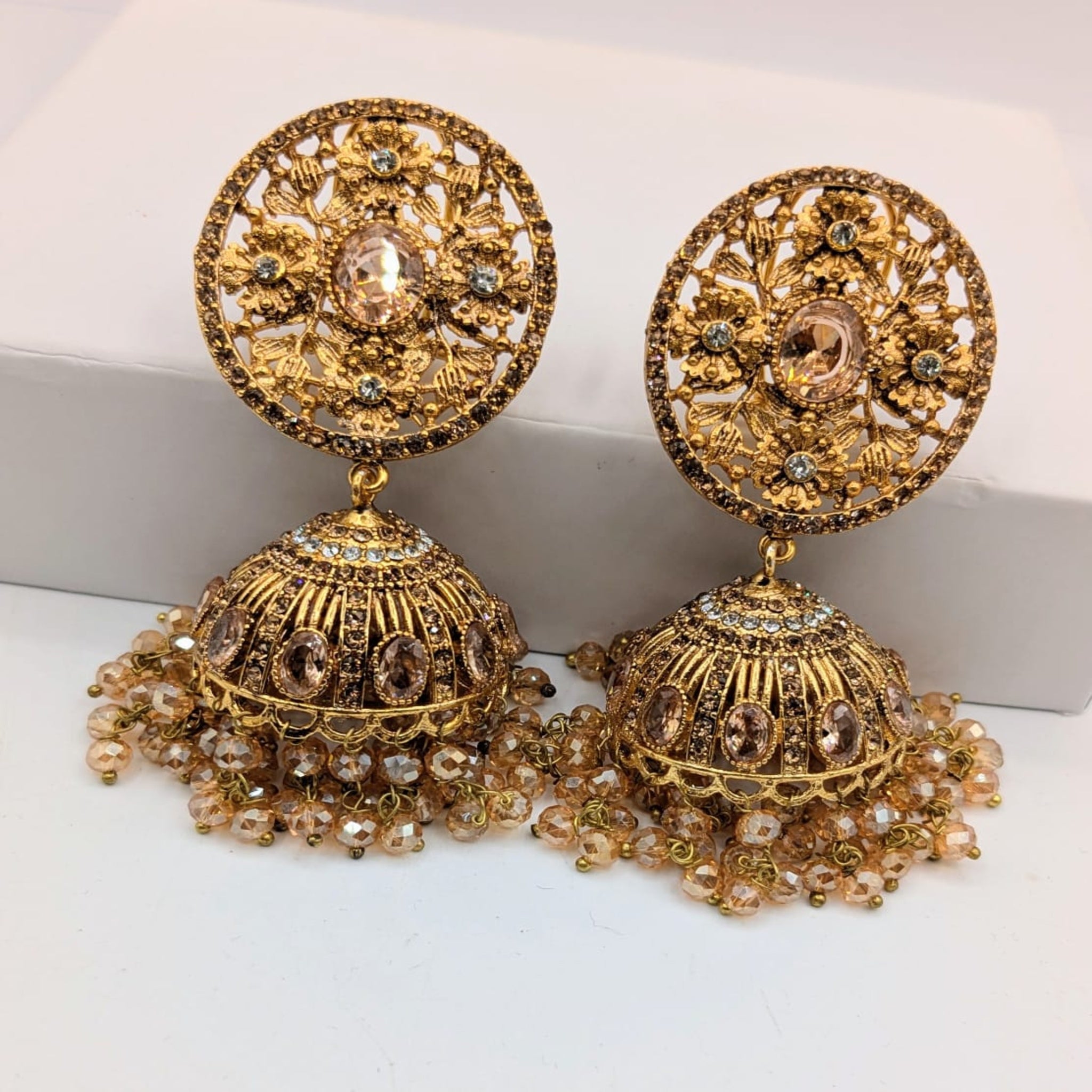 Fancy Jhumka with Colored Stones (FSE159)