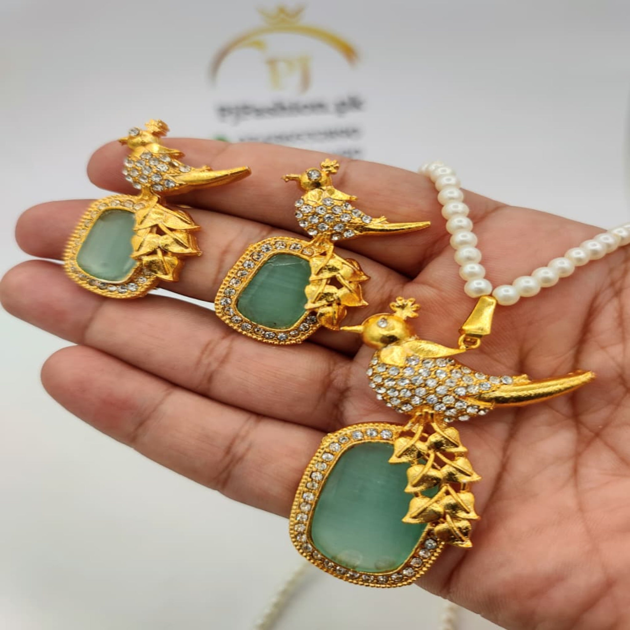 Peacock Locket Set (FDL65)